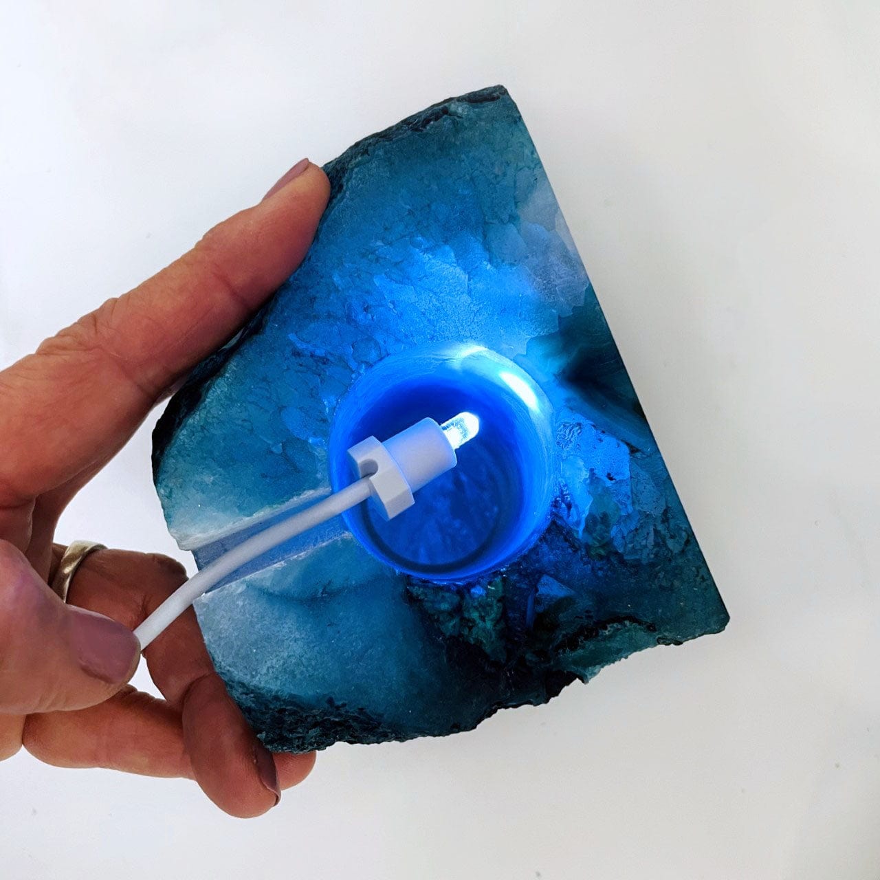 Agate Geode Cut Base Lamp