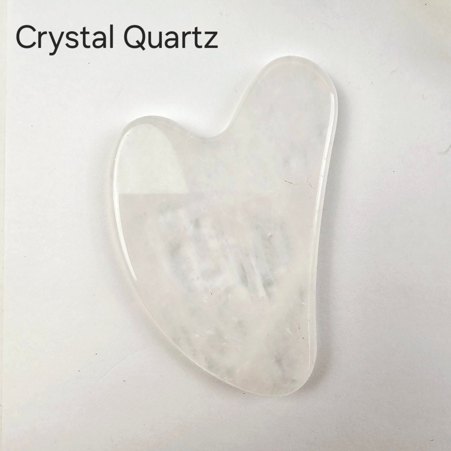 Stone Gua Sha Face Massage Tool - Crystal Quartz gua sha labeled