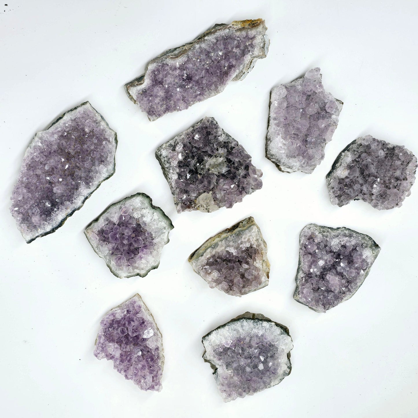 Amethyst Crystal Clusters - You Choose Quantity - 1, 5, 10 ten quantity shown
