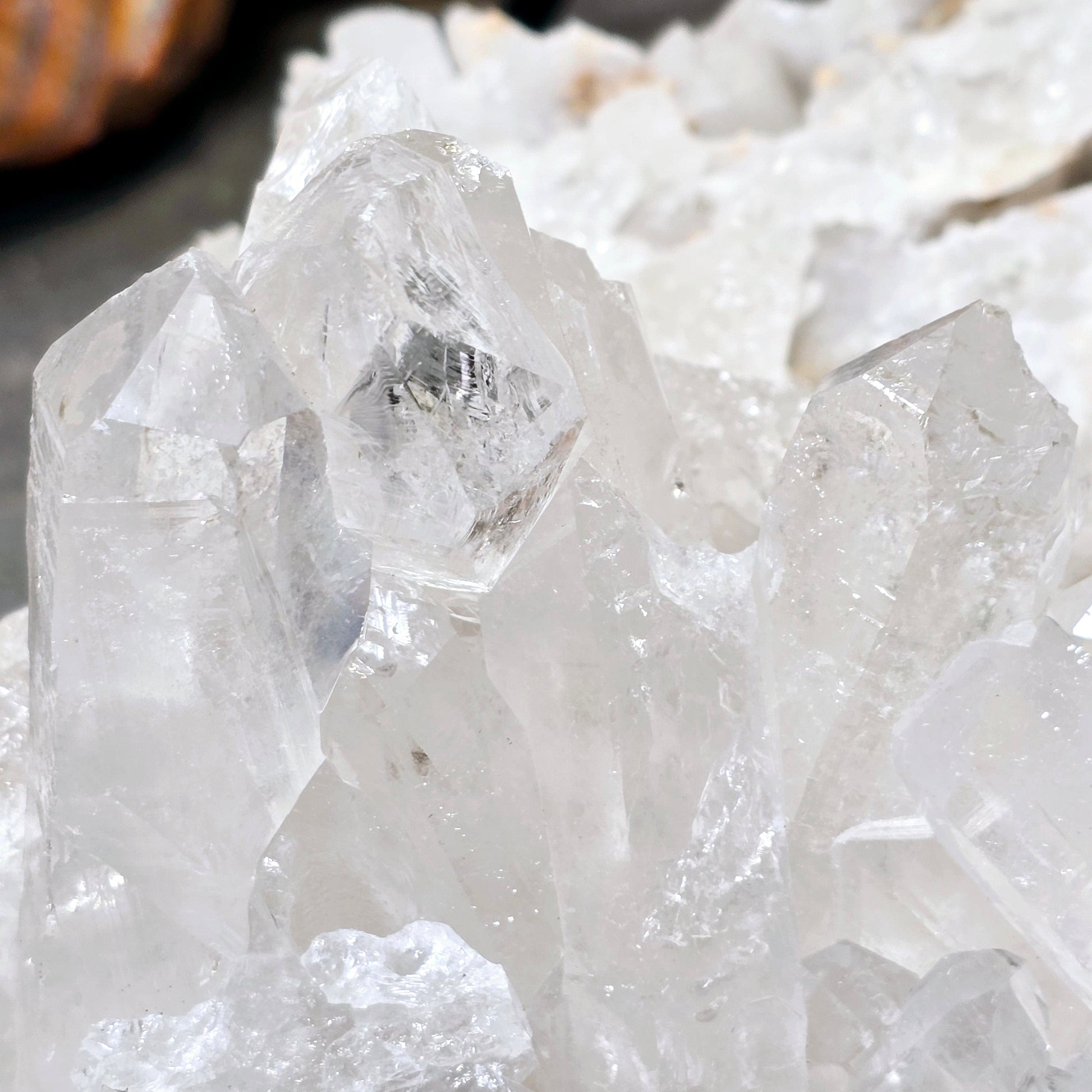 Giant Crystal Quartz Cluster #3 closeup for detail