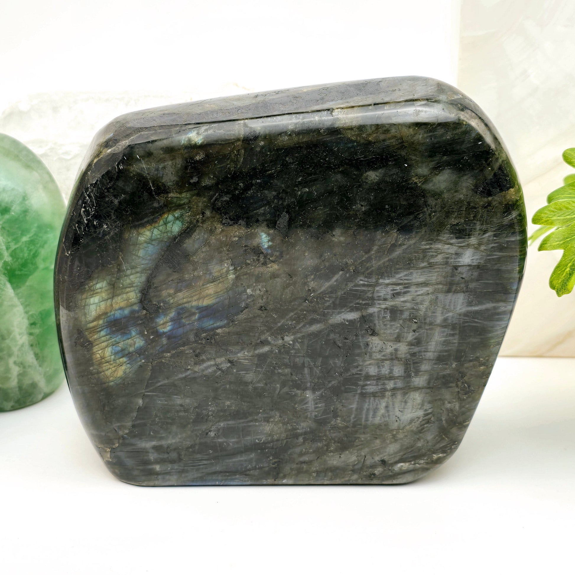 Labradorite Freeform Crystal Cut Base #2 back view