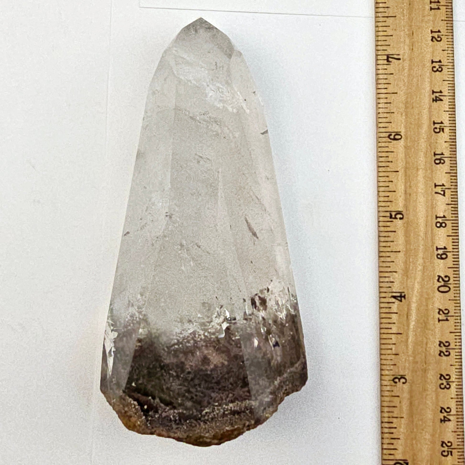 Lodalite Polished Crystal One-of-a-Kind #11 top view with ruler for size reference