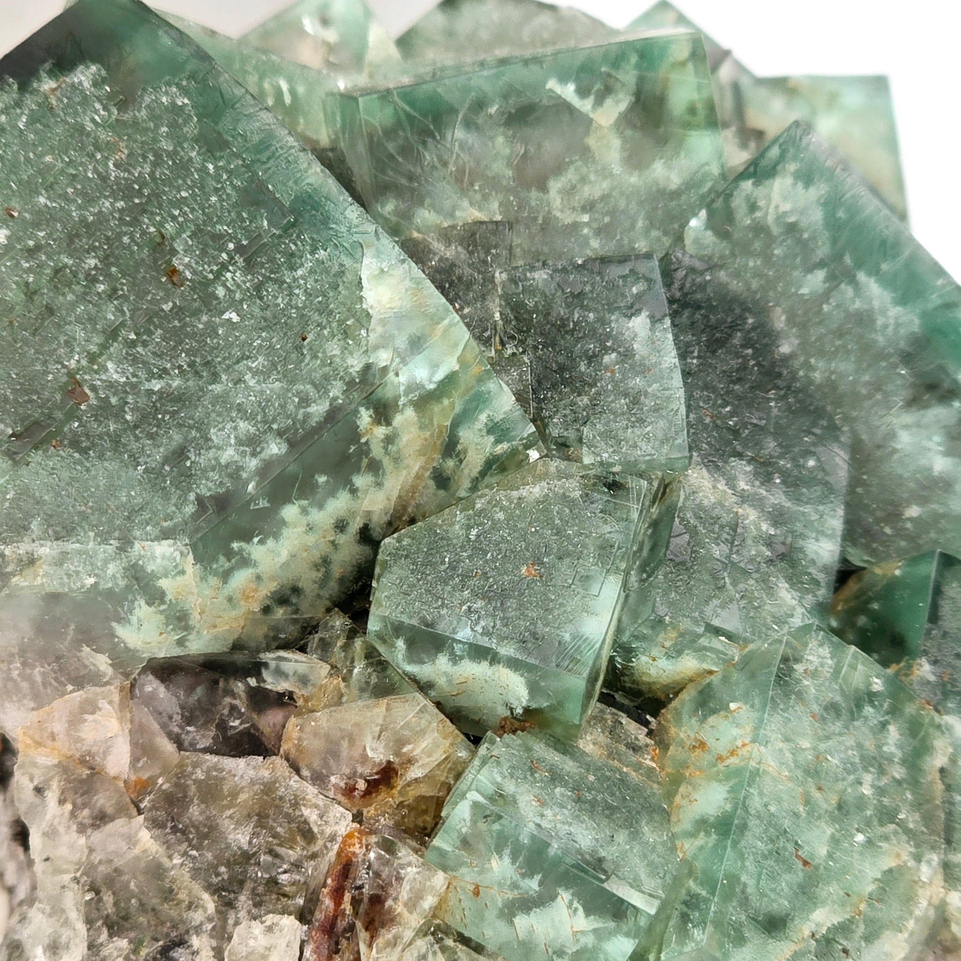 Lady Annabella Mine Fluorite Crystal Cluster from England #2 closeup for detail