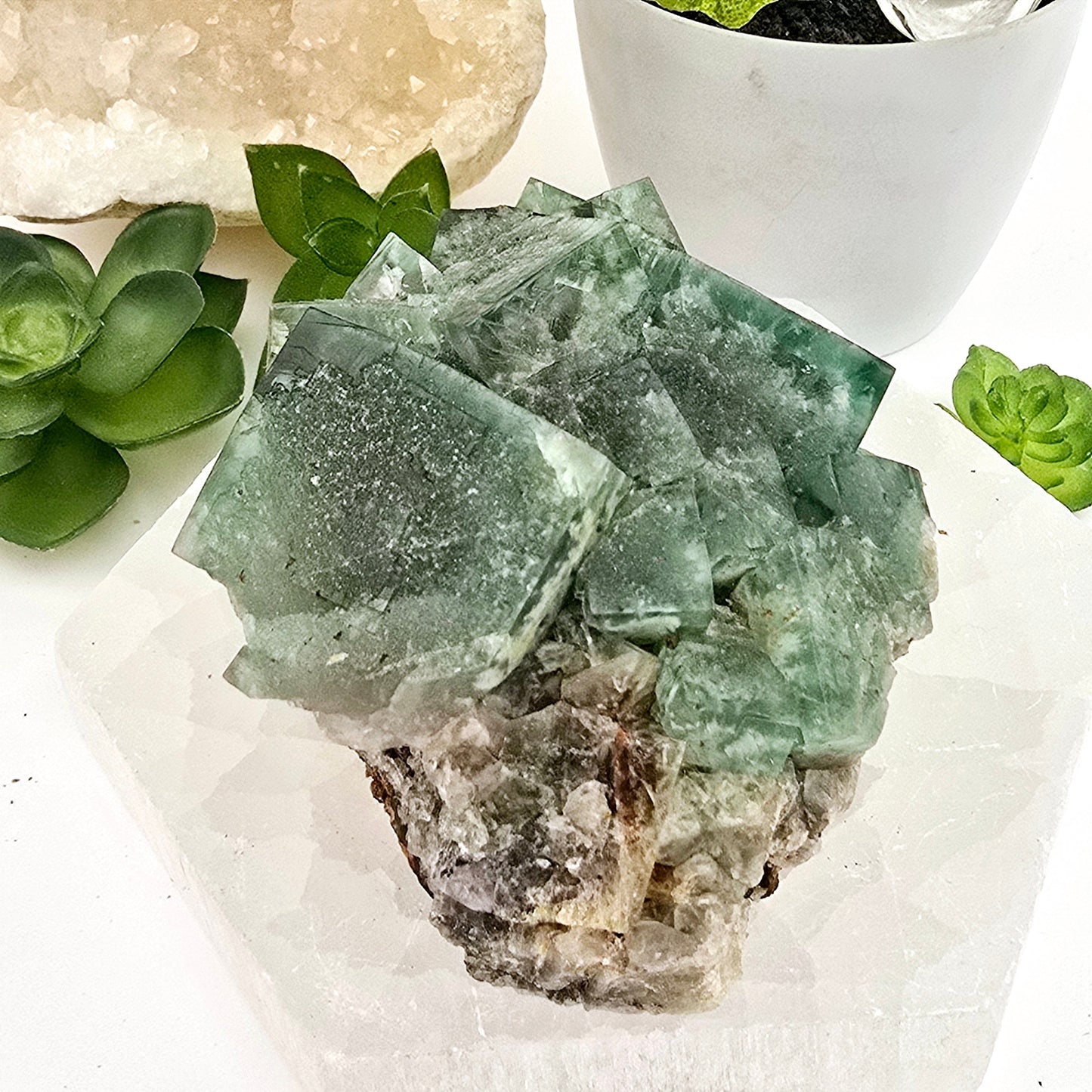 Lady Annabella Mine Fluorite Crystal Cluster from England #2 side view