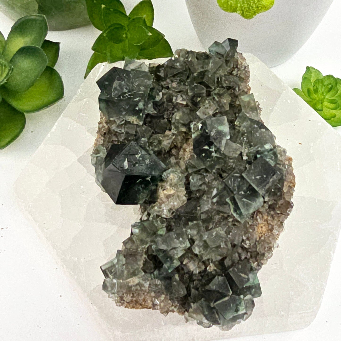 Lady Annabella Mine Fluorite Crystal Cluster from England #3 side view