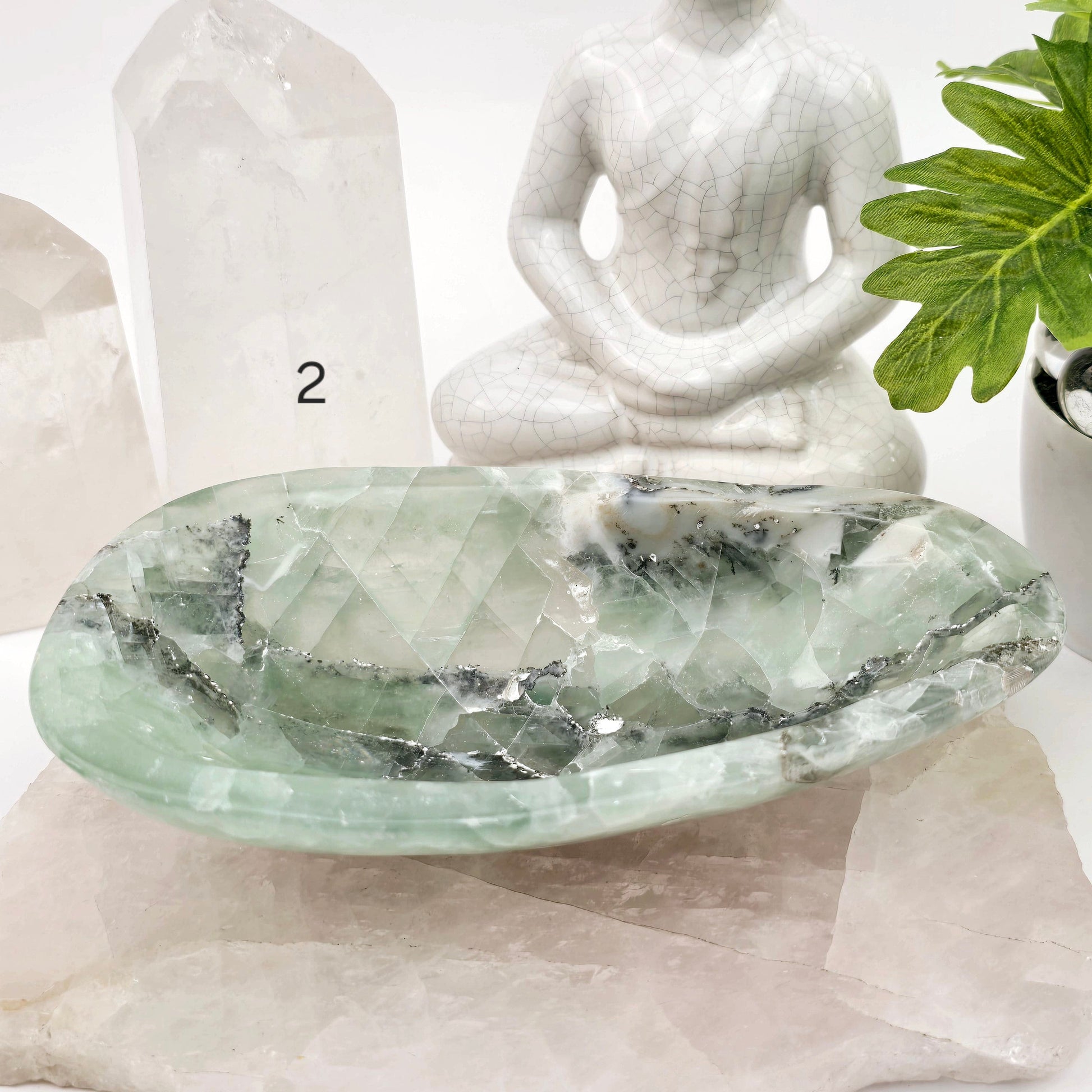 Fluorite Polished Crystal Bowl - You Choose #1 variant 2 labeled