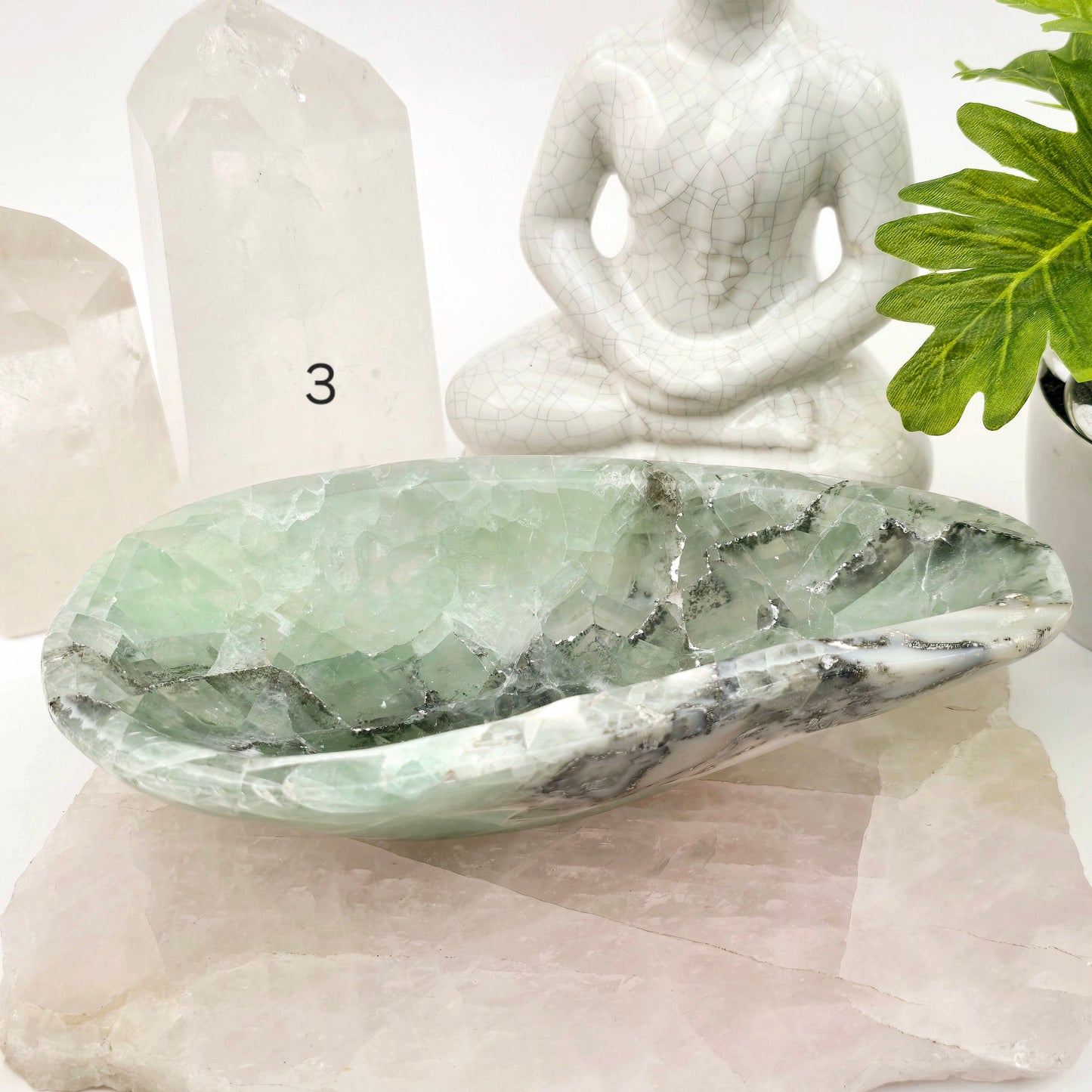Fluorite Polished Crystal Bowl - You Choose #1 variant 3 labeled