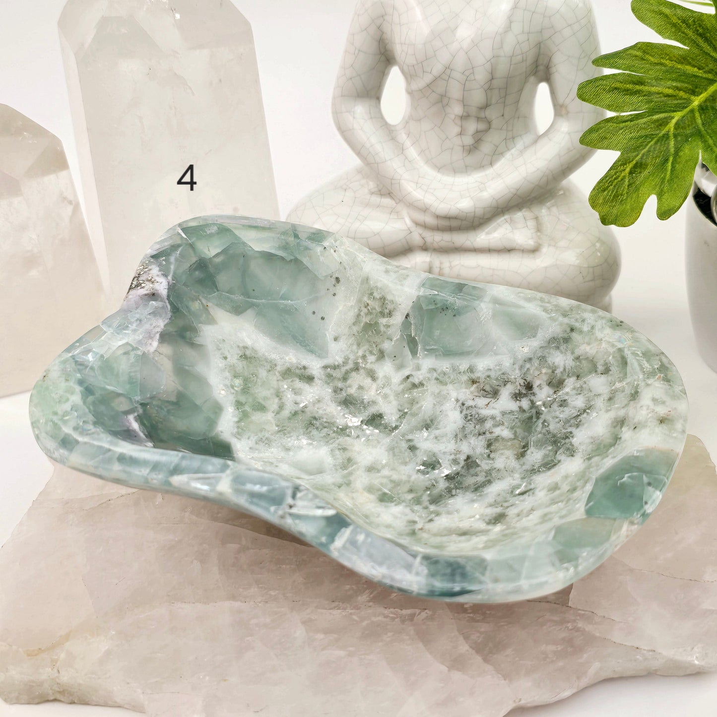 Fluorite Polished Crystal Bowl - You Choose #1 variant 4 labeled 