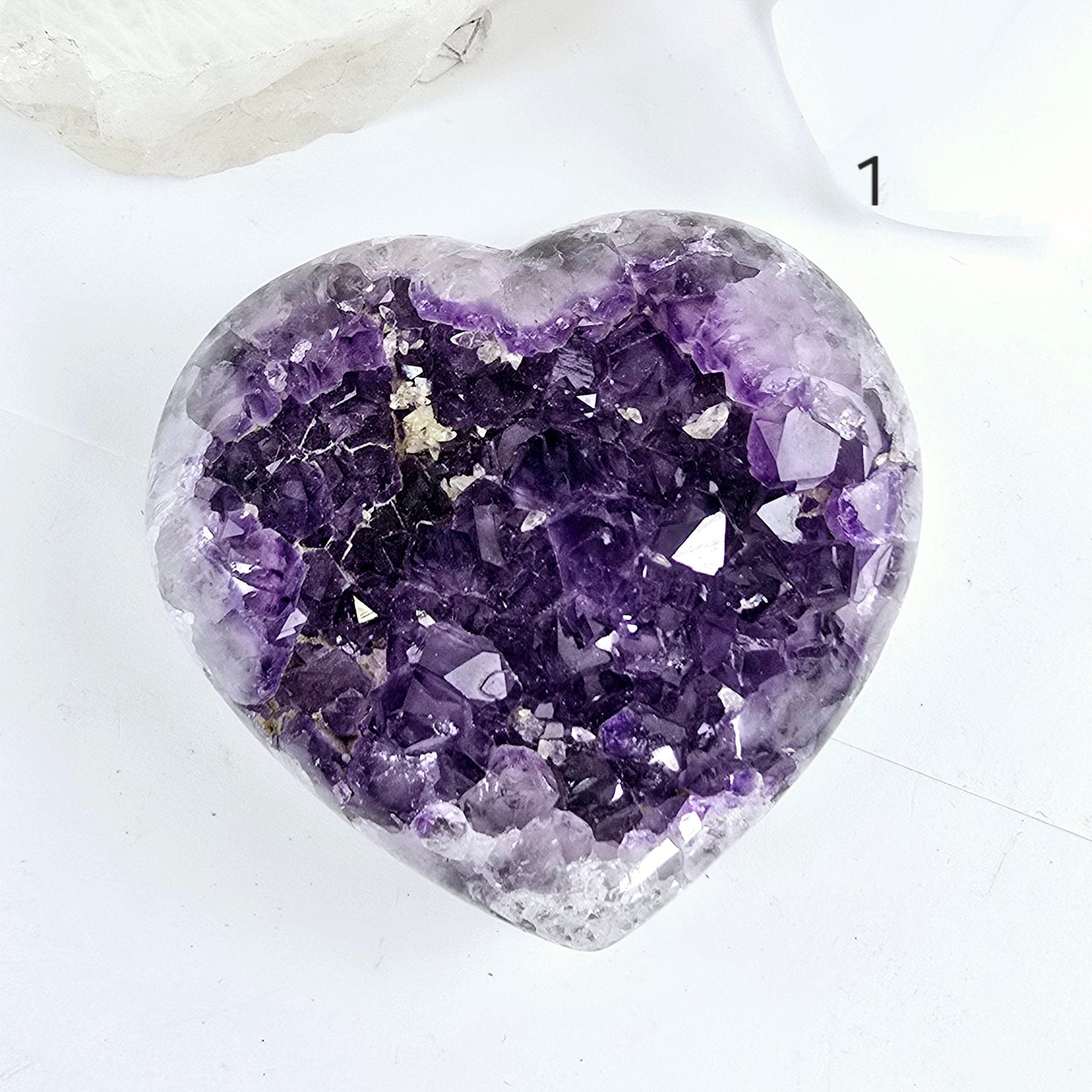 Amethyst Crystal Heart - You Choose #3 variant 1 labeled