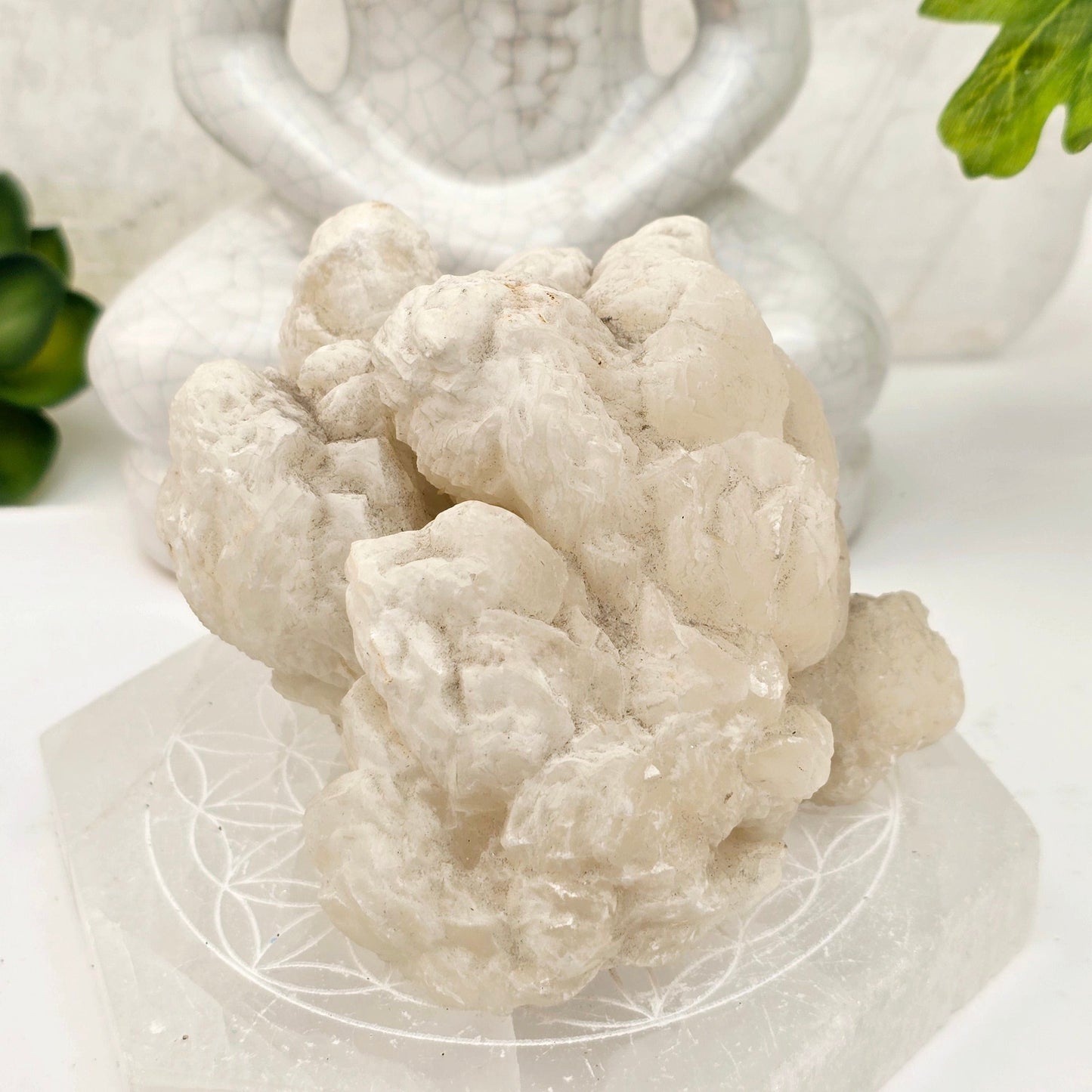 Calcite Crystal Cluster - White Calcite Specimen - One-of-a-Kind front view