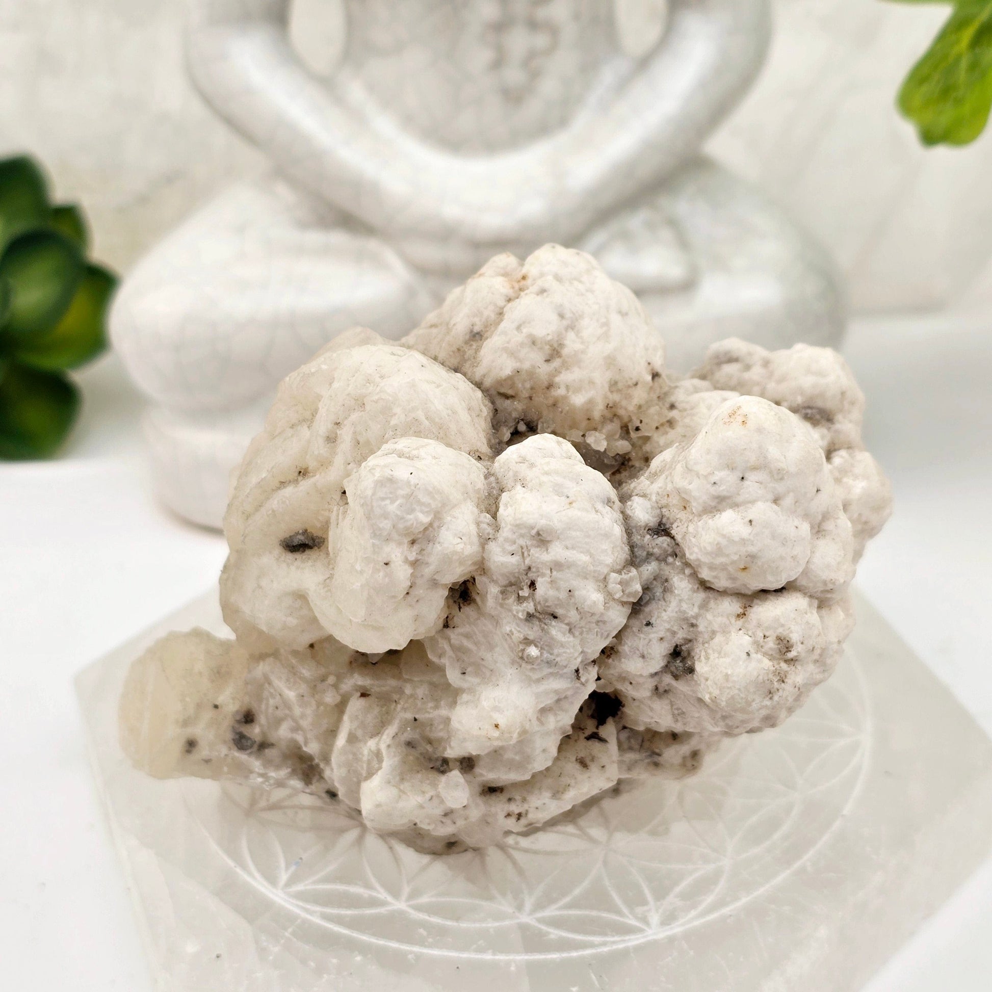 Calcite Crystal Cluster - White Calcite Specimen - One-of-a-Kind back view