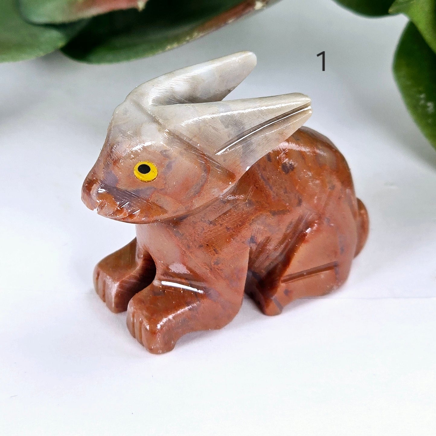 Soapstone Crystal Rabbit Carving from Peru - You Choose variant 1 labeled