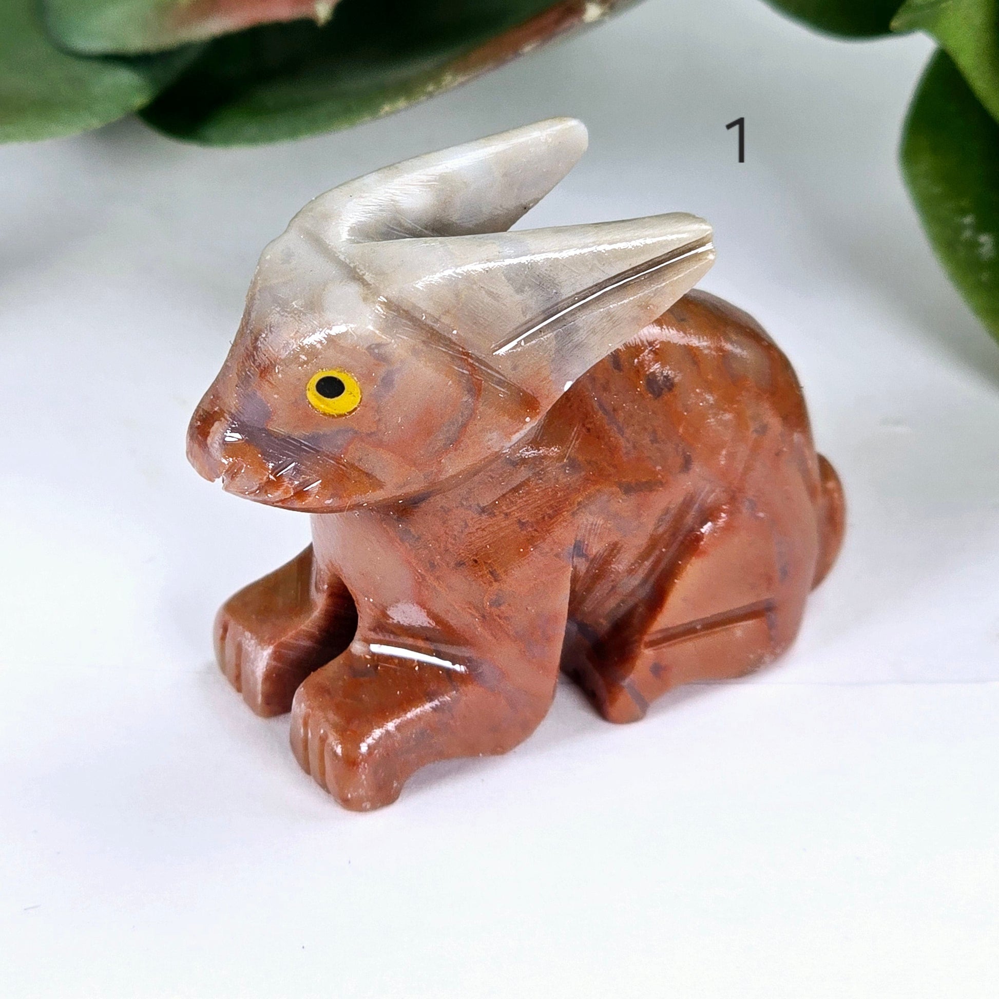 Soapstone Crystal Rabbit Carving from Peru - You Choose variant 1 labeled