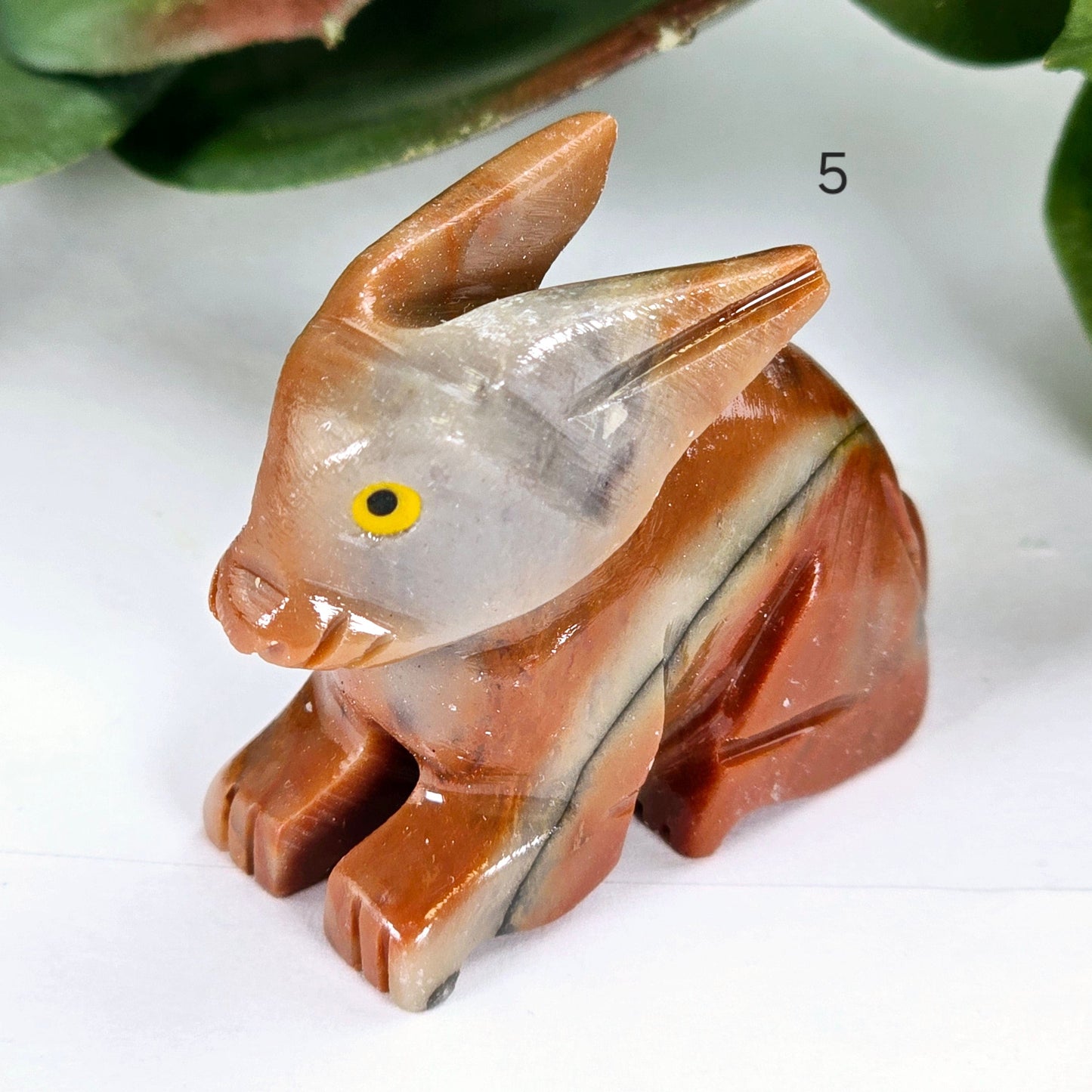 Soapstone Crystal Rabbit Carving from Peru - You Choose variant 5 labeled