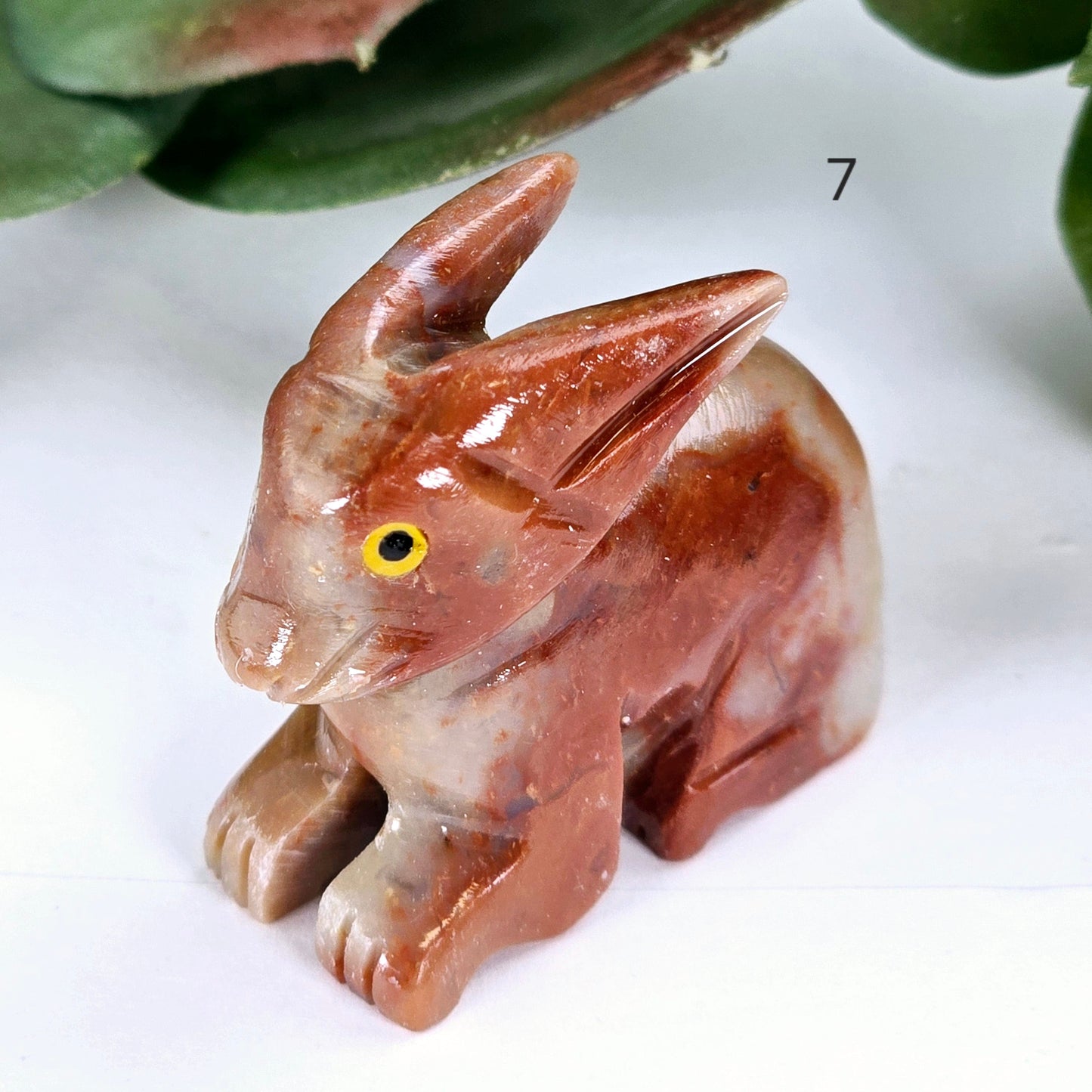 Soapstone Crystal Rabbit Carving from Peru - You Choose variant 7 labeled