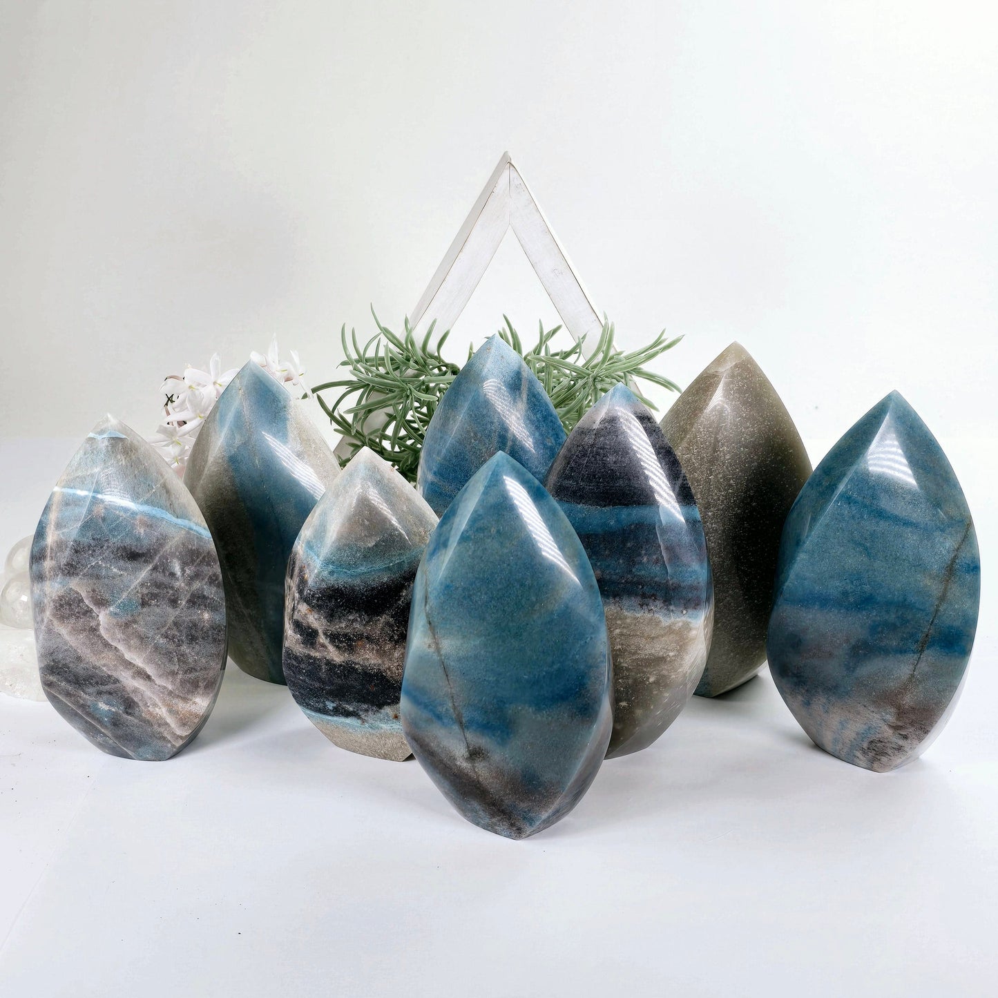 Trolleite Crystal Flame Point - You Choose #2 all variants front view