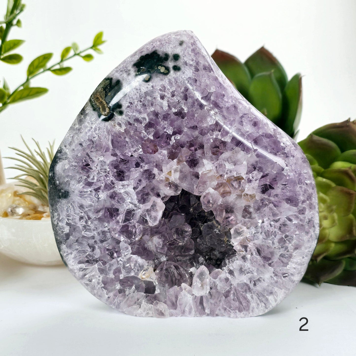 Amethyst Teardrop Crystal Cut Base - You Choose #1 variant 2 labeled