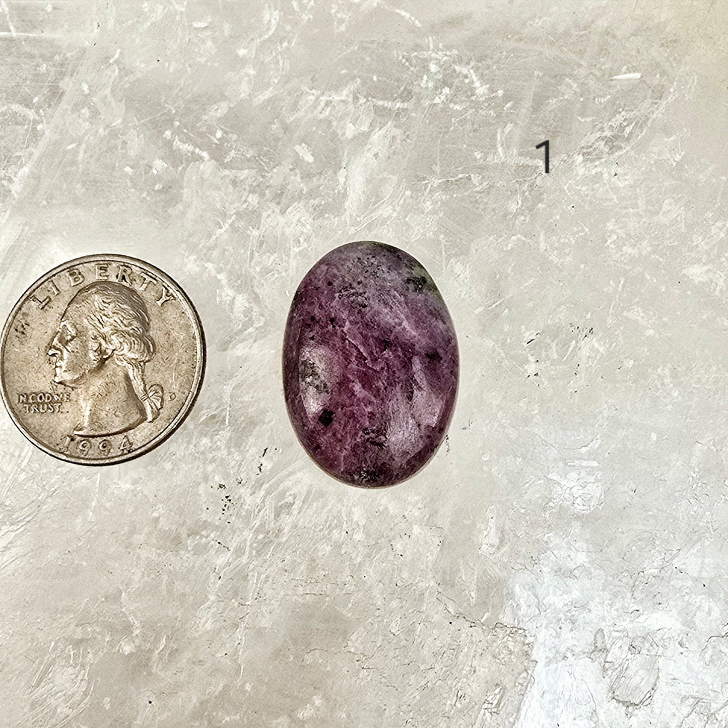Ruby Zoisite - Anyolite - Crystal Oval Cabochon - You Choose variant 1 labeled with quarter for size reference