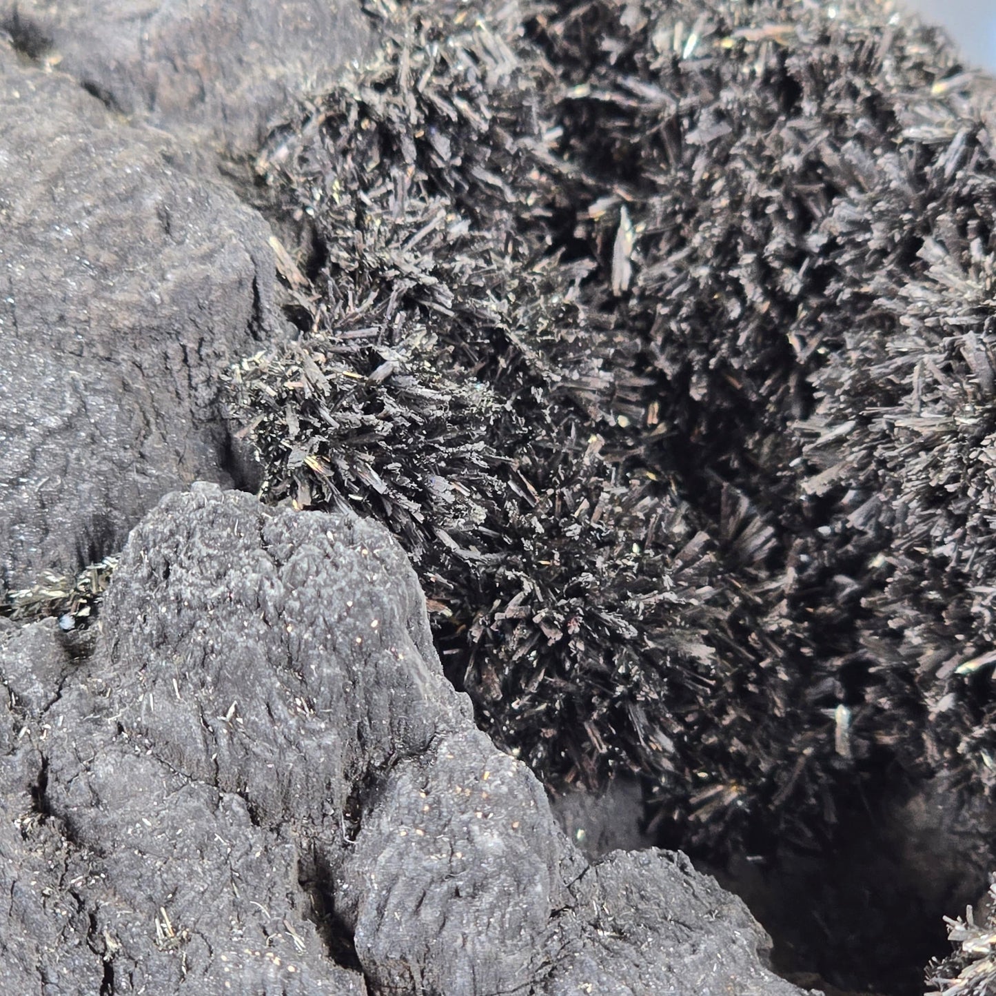 Franckeite with Zinkenite Mineral Specimen from Morocco - Rare Find #1 closeup for detail