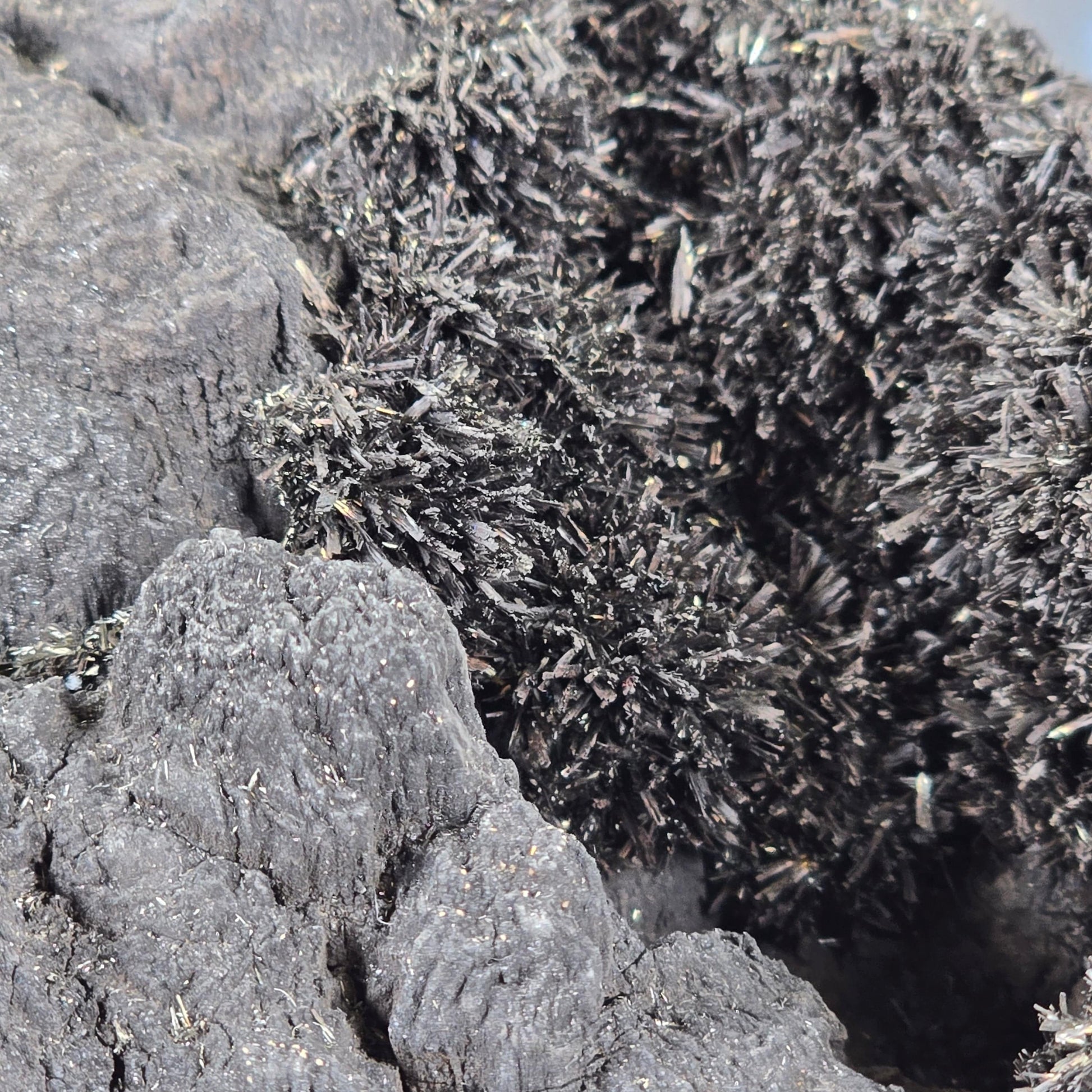 Franckeite with Zinkenite Mineral Specimen from Morocco - Rare Find #1 closeup for detail