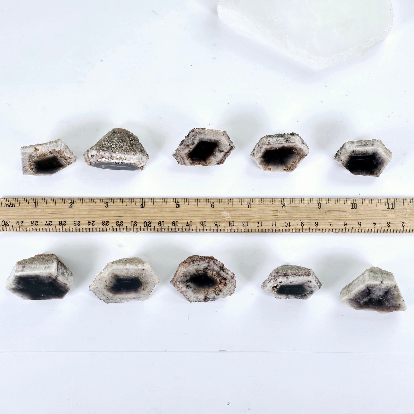 Trapiche Amethyst Crystal - Rare Find - You Choose #1 all variants with ruler for size reference