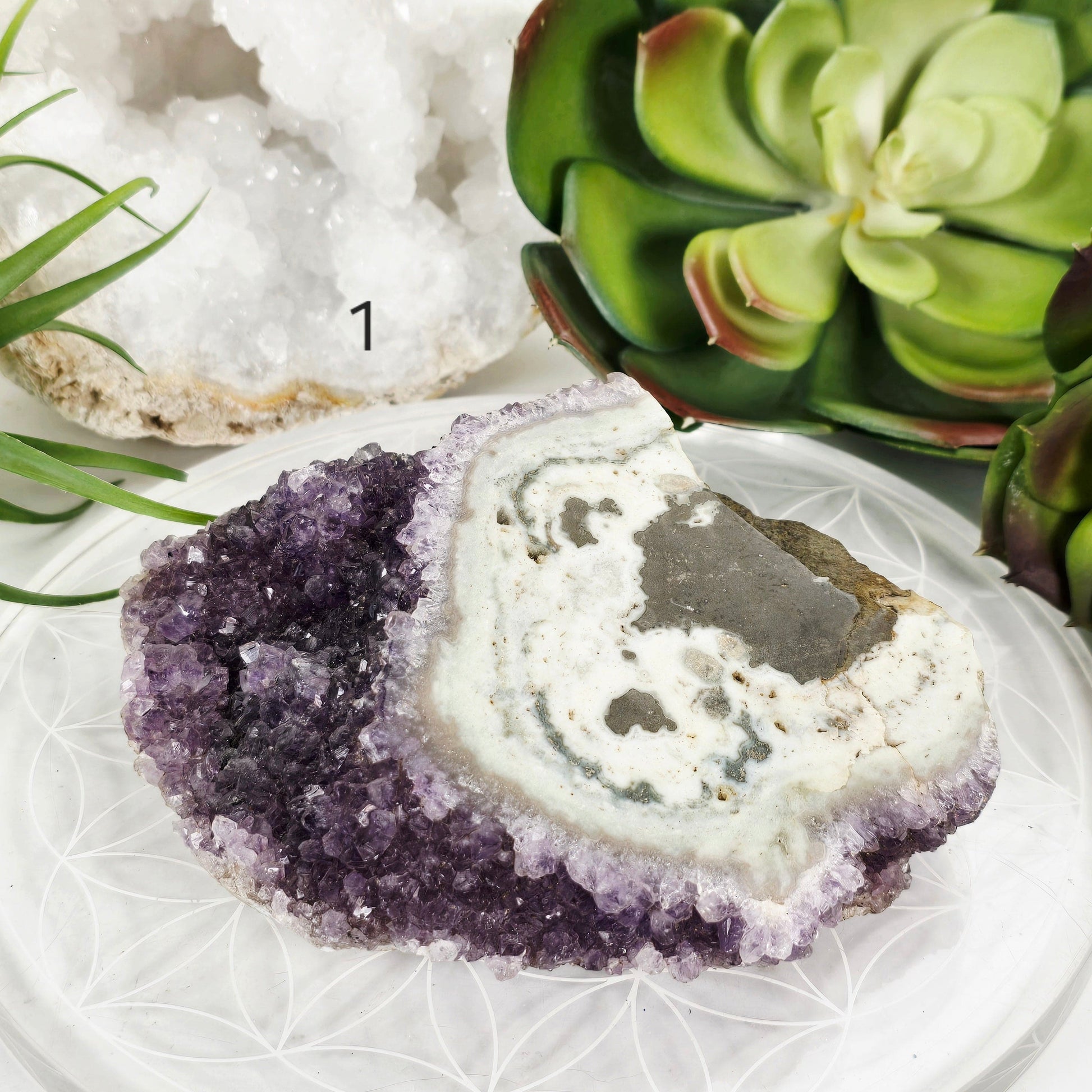Amethyst Crystal Cluster with Stalactites Semi Polished Freeform - You Choose #2 variant 1 labeled