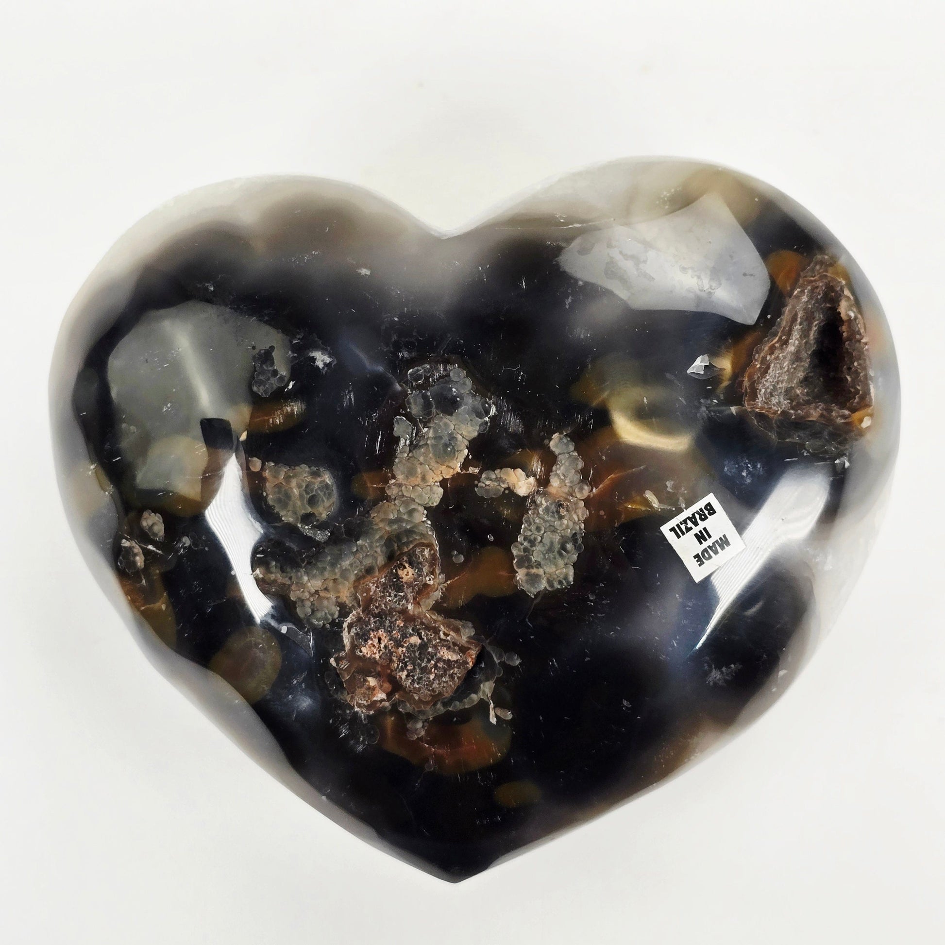 Light Amethyst Druzy Crystal Heart - One-of-a-Kind back view