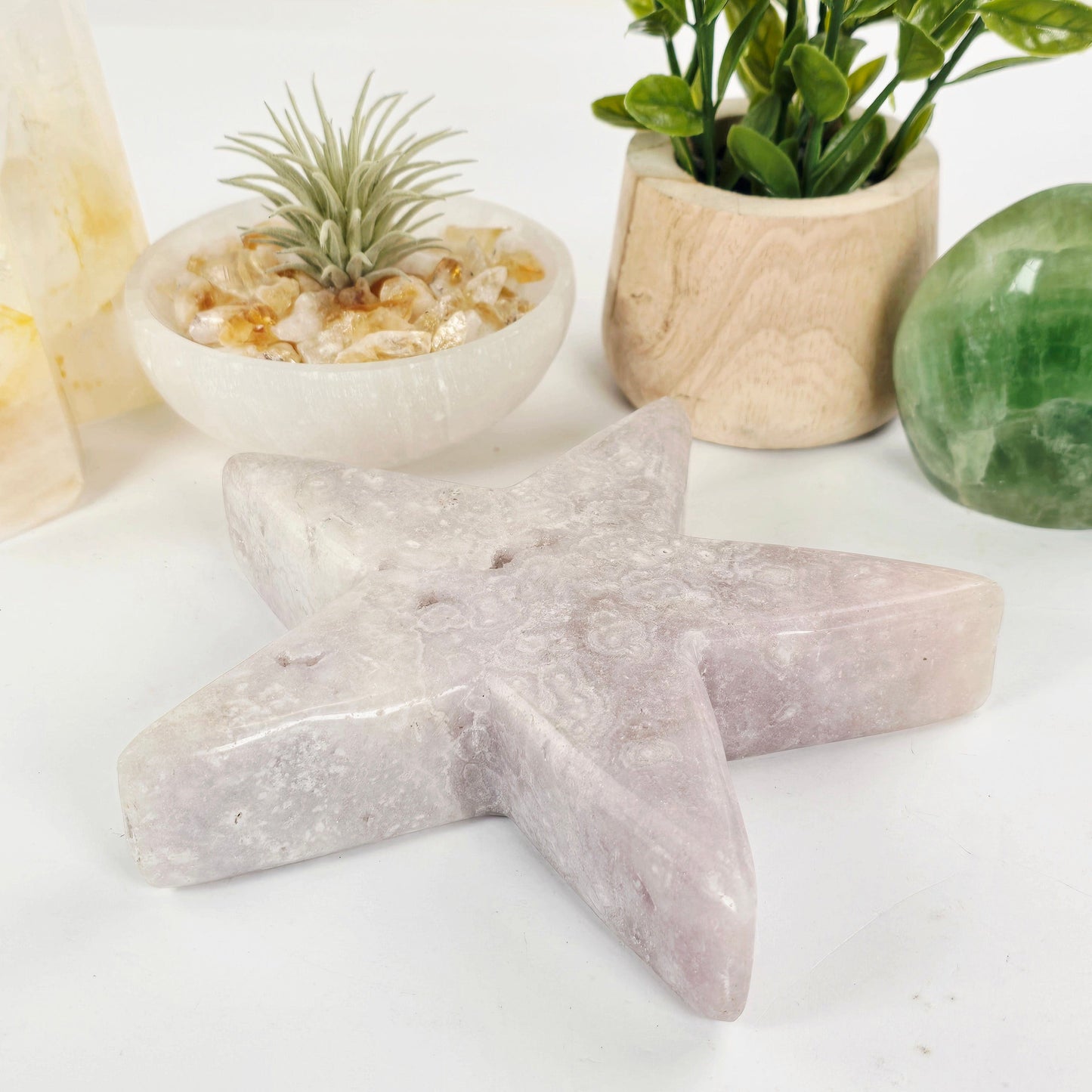 Pink Amethyst Crystal Star - One-of-a-Kind #1 side view