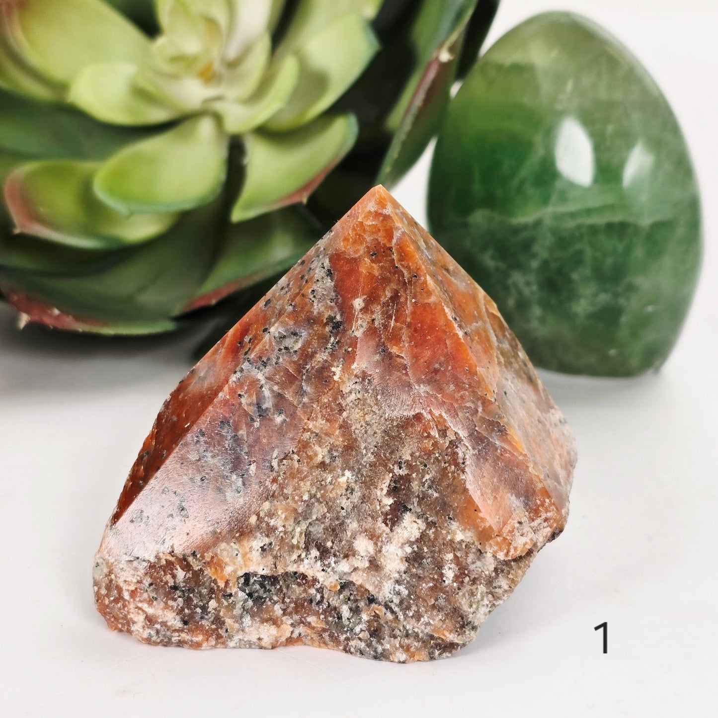 Orchid Calcite Semi Polished Crystal Point - You Choose variant 1 labeled