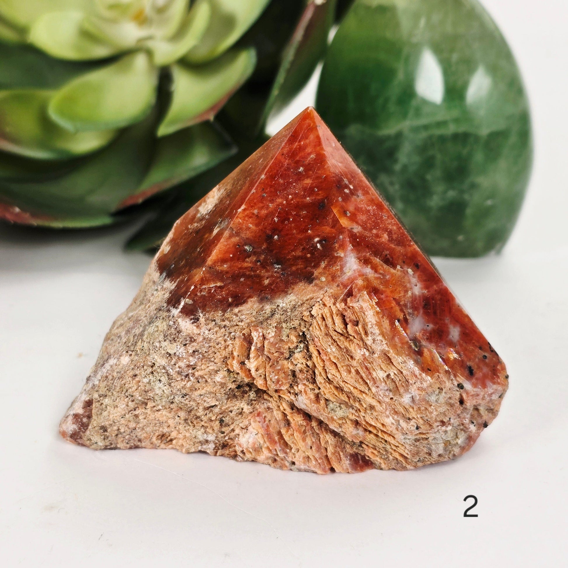 Orchid Calcite Semi Polished Crystal Point - You Choose variant 2 labeled