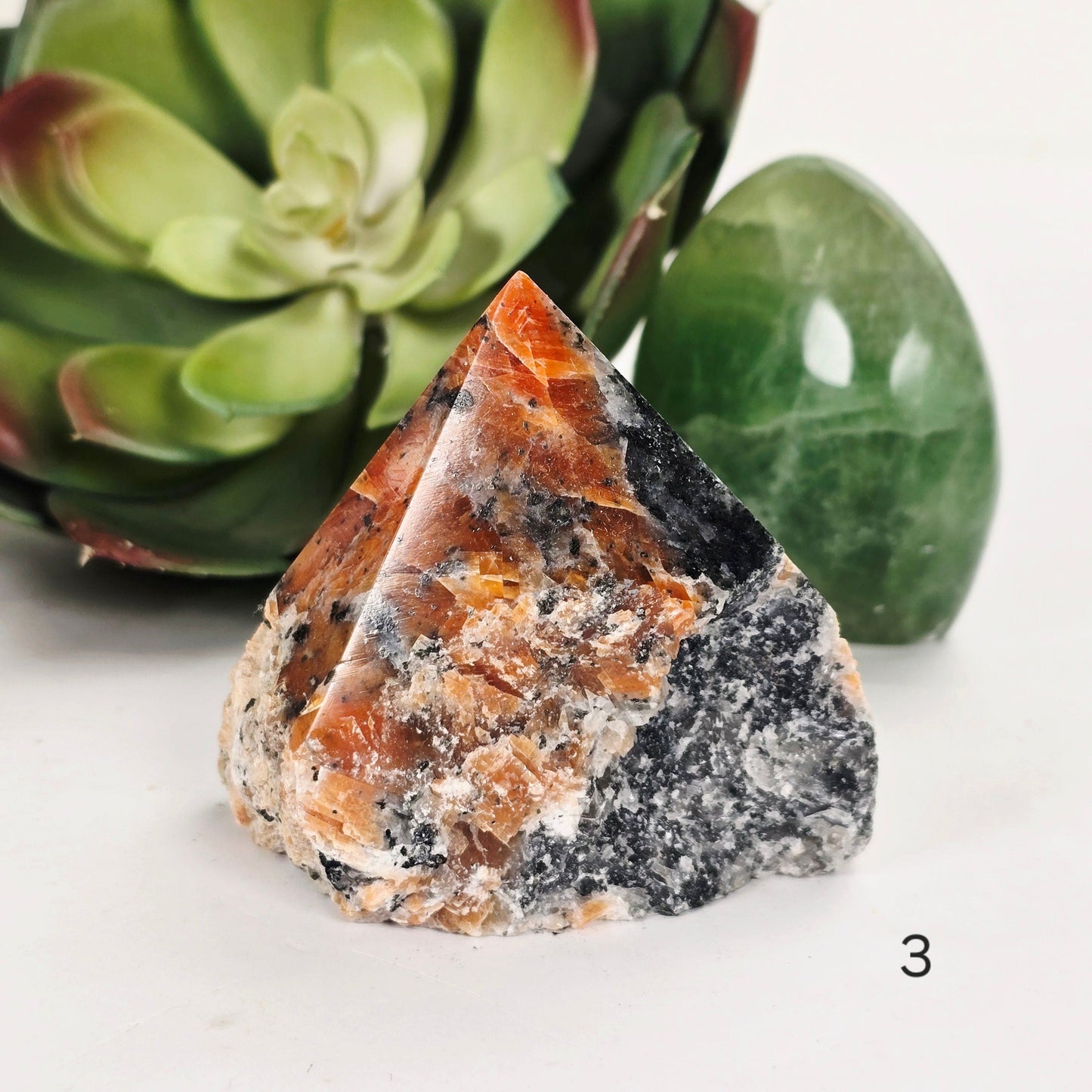 Orchid Calcite Semi Polished Crystal Point - You Choose variant 3 labeled