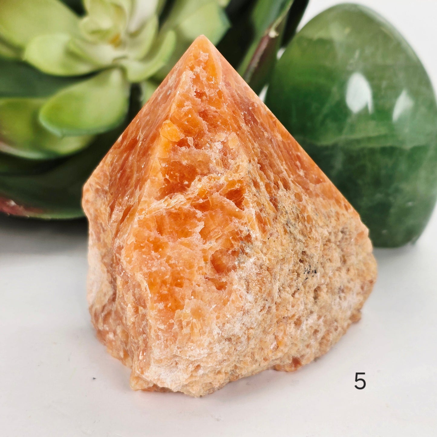 Orchid Calcite Semi Polished Crystal Point - You Choose variant 5 labeled