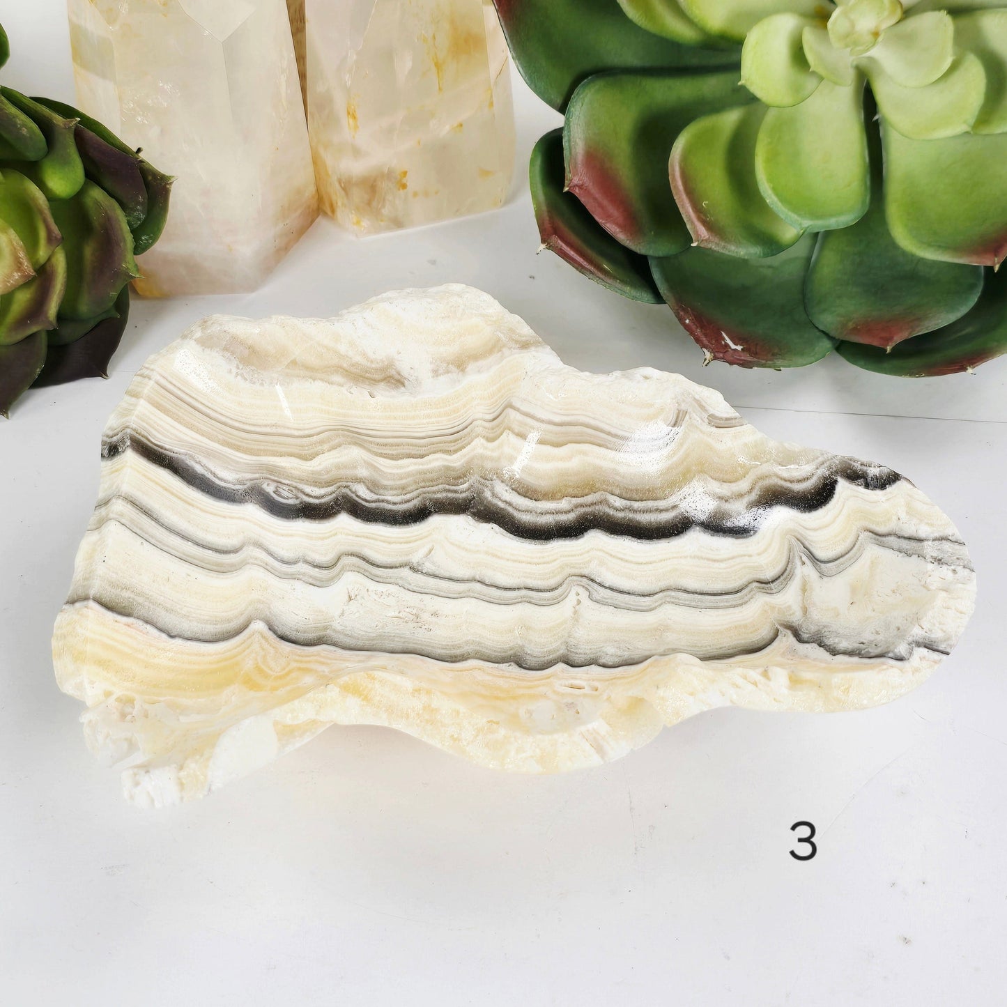 Mexican Onyx Small Bowl - Crystal Dish - You Choose variant 3 labeled