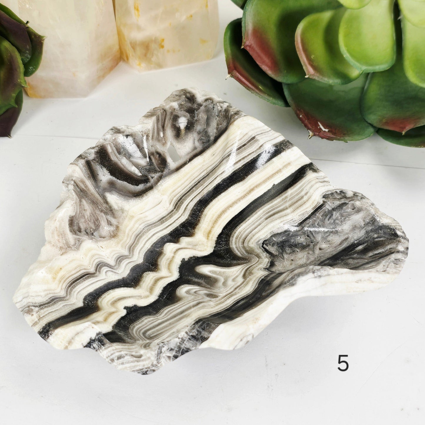 Mexican Onyx Small Bowl - Crystal Dish - You Choose variant 5 labeled
