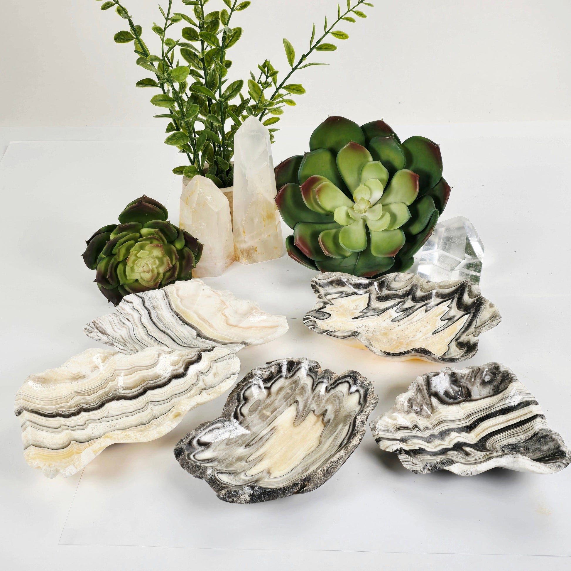 Mexican Onyx Small Bowl - Crystal Dish - You Choose all variants with props and plants