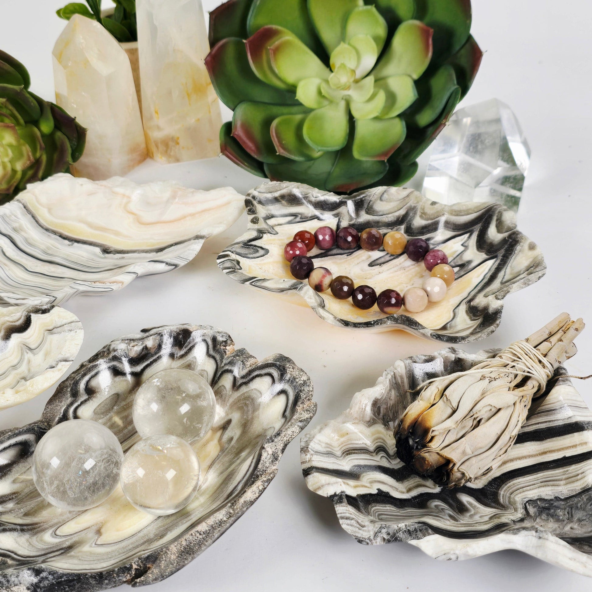 Mexican Onyx Small Bowl - Crystal Dish - You Choose objects in bowls to show suggested use