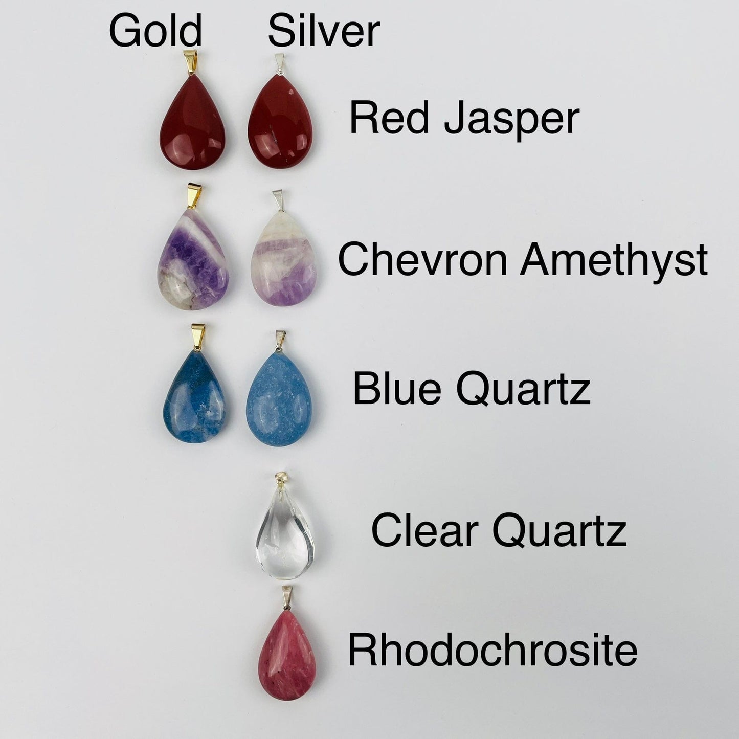 Crystal Teardrop Pendants