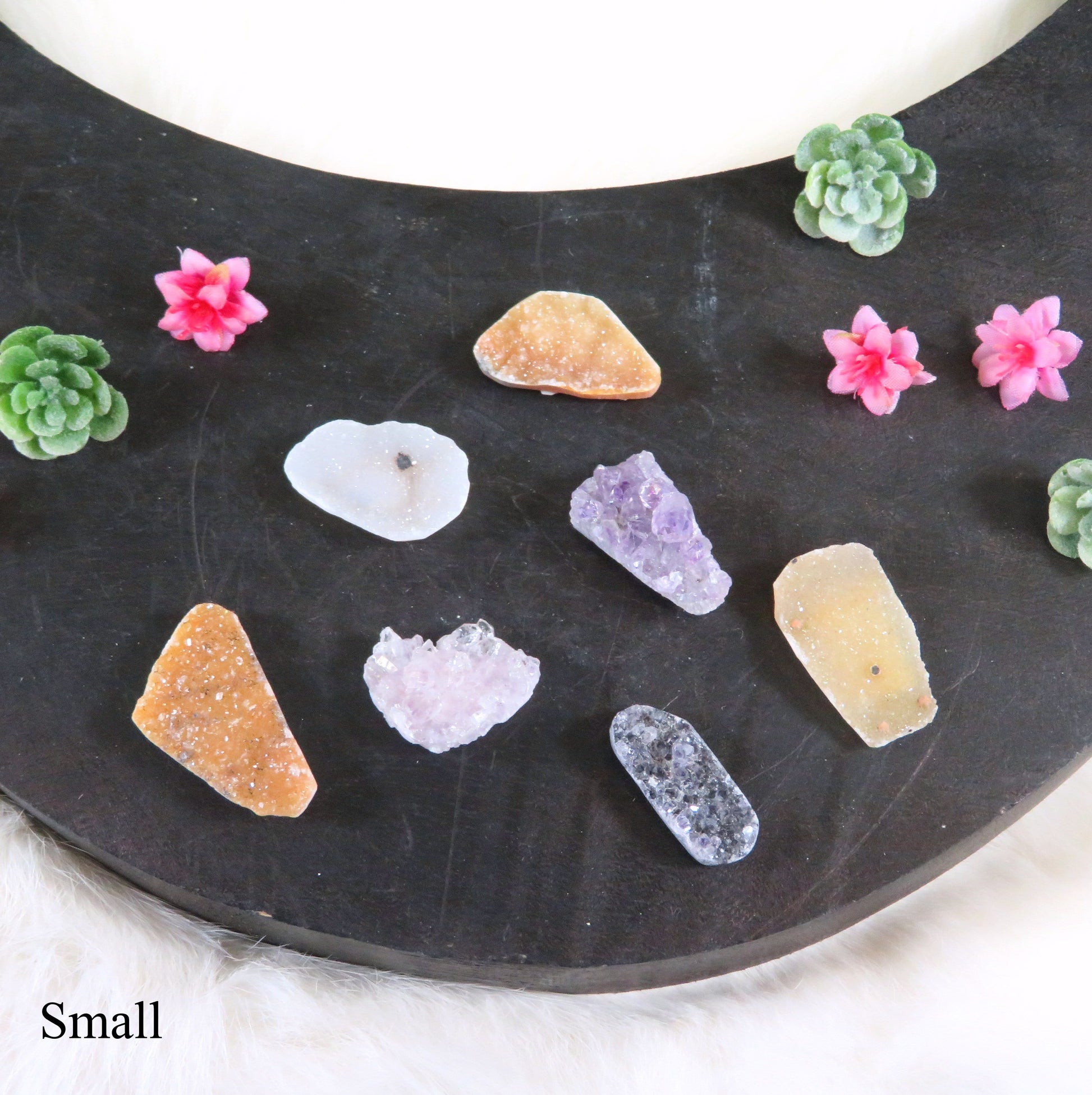 small cabochons close up