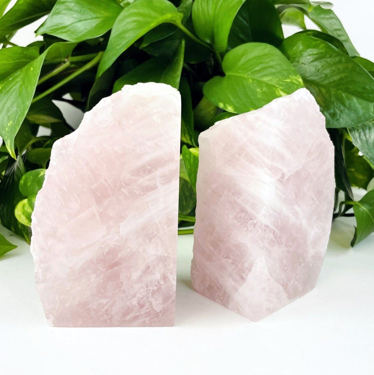 Rose Quartz Bookend Set - different view