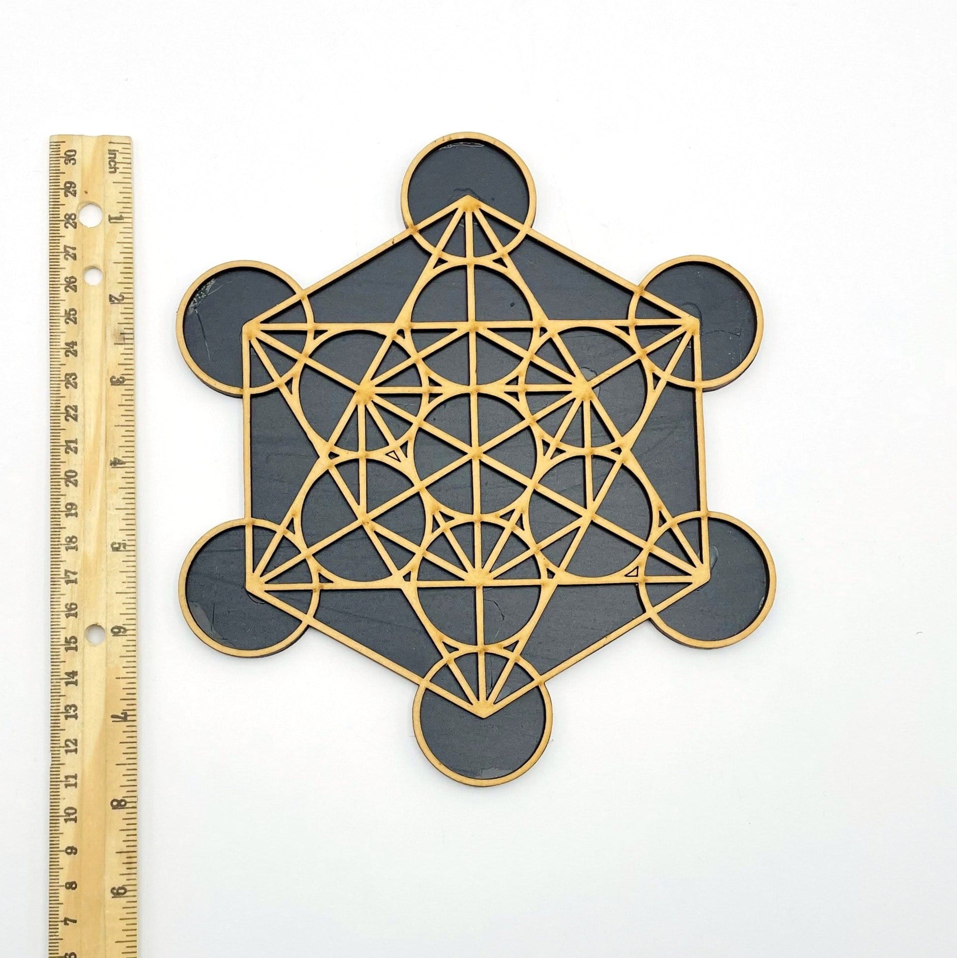crystal grid with a ruler