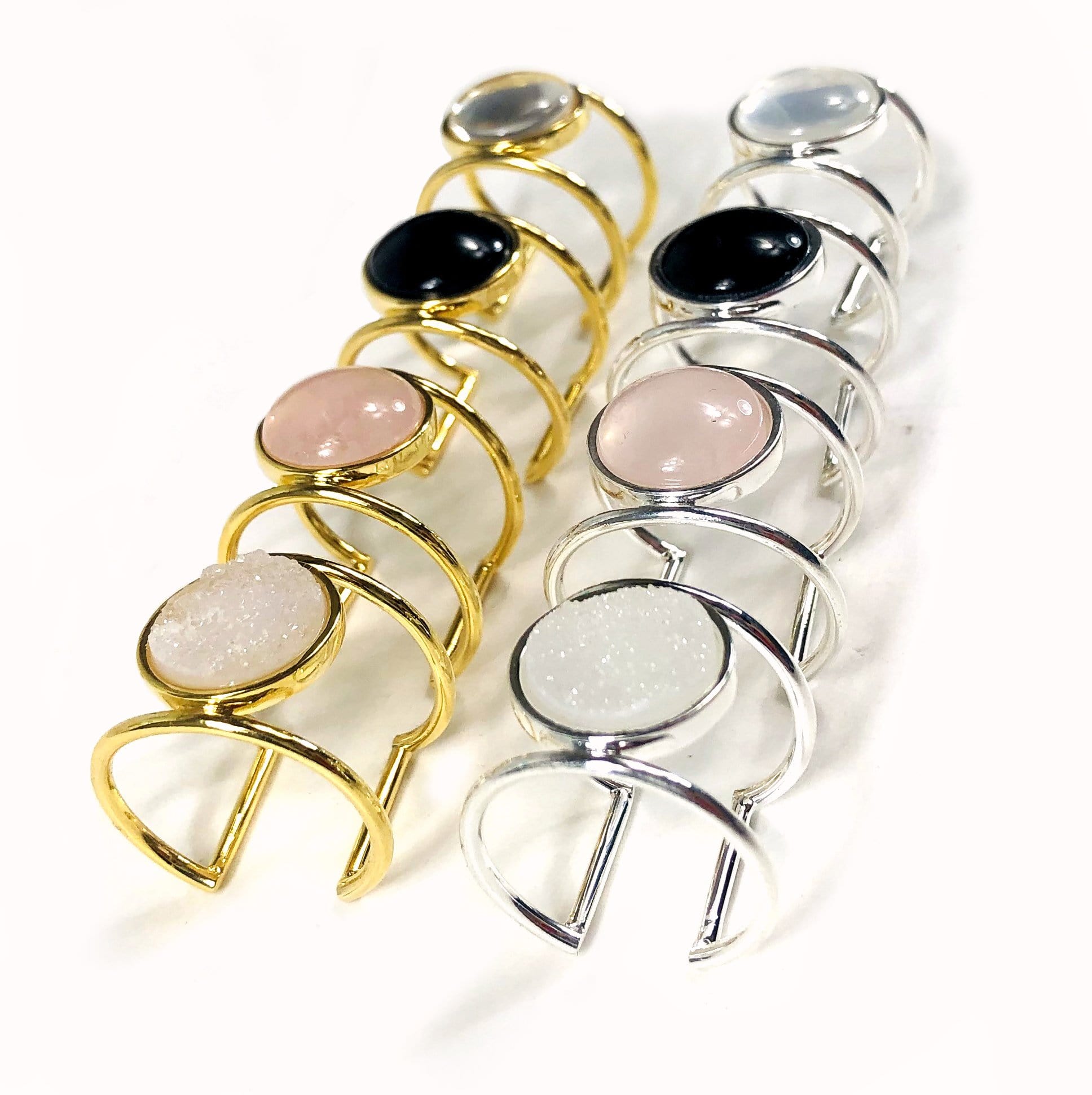 side view of rings for thickness reference