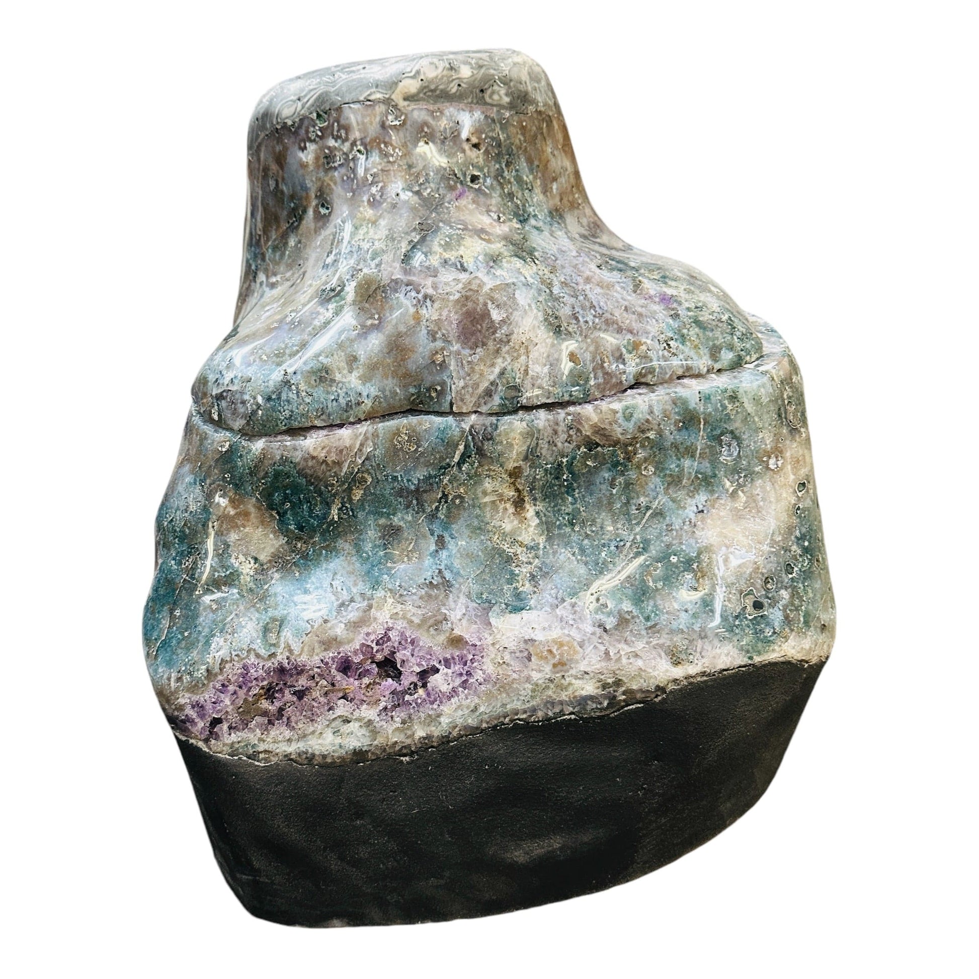 amethyst cathedral box on white background