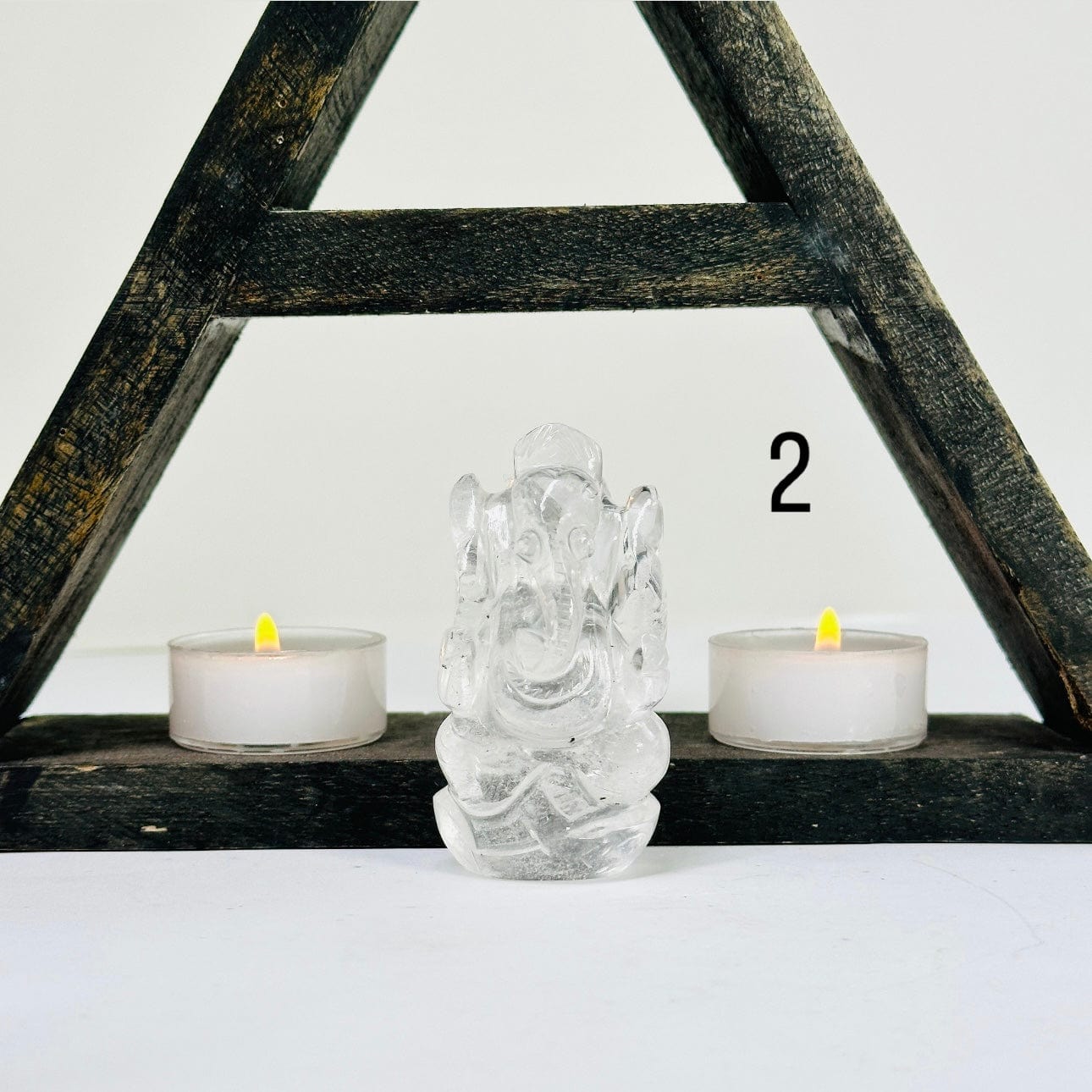 Ganesha Elephant crystal Quartz Carving variant two.