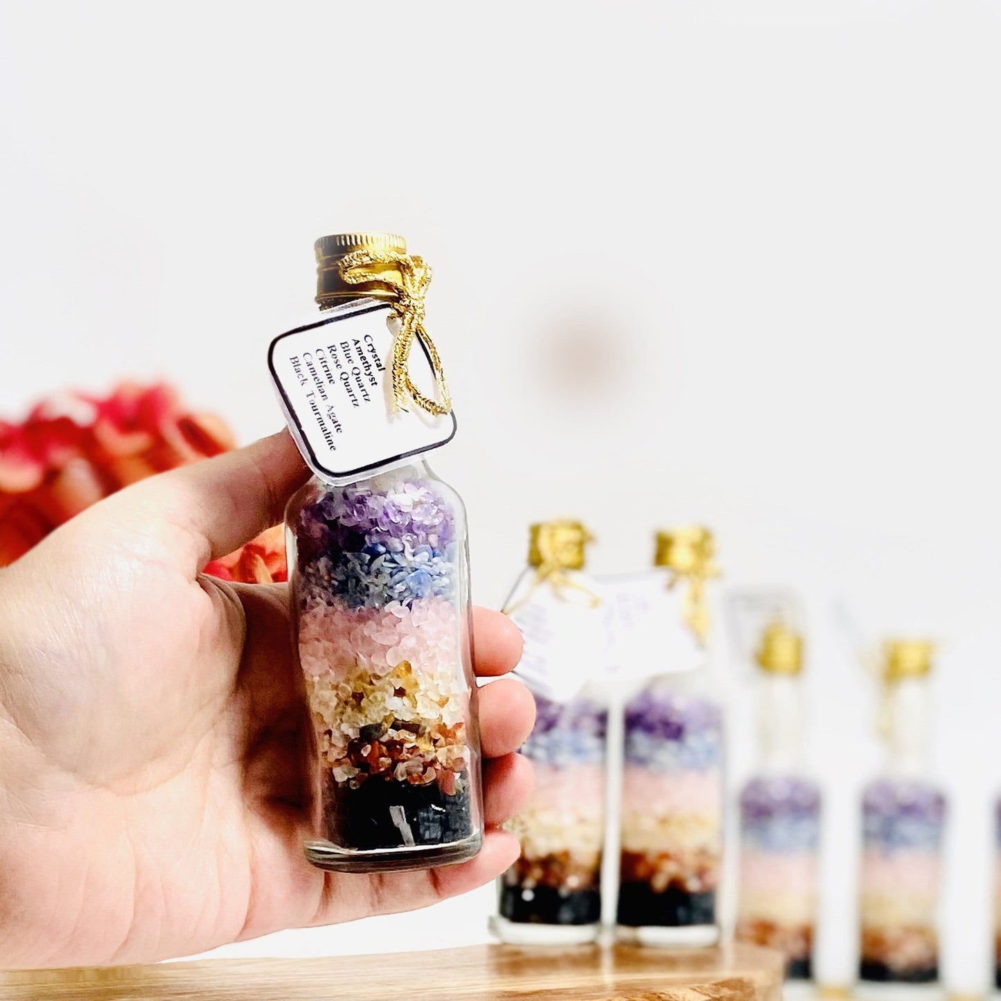 a bottle in a hand