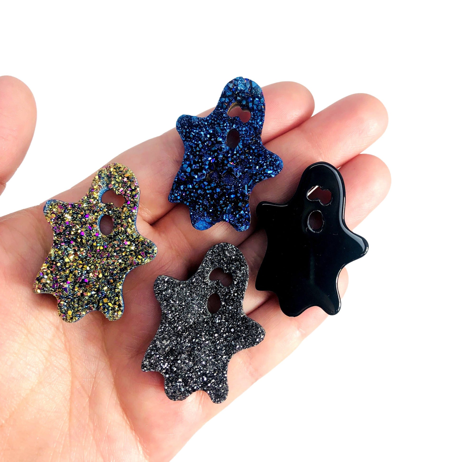 Ghost Gemstone Cabochons - 4 in a hand
