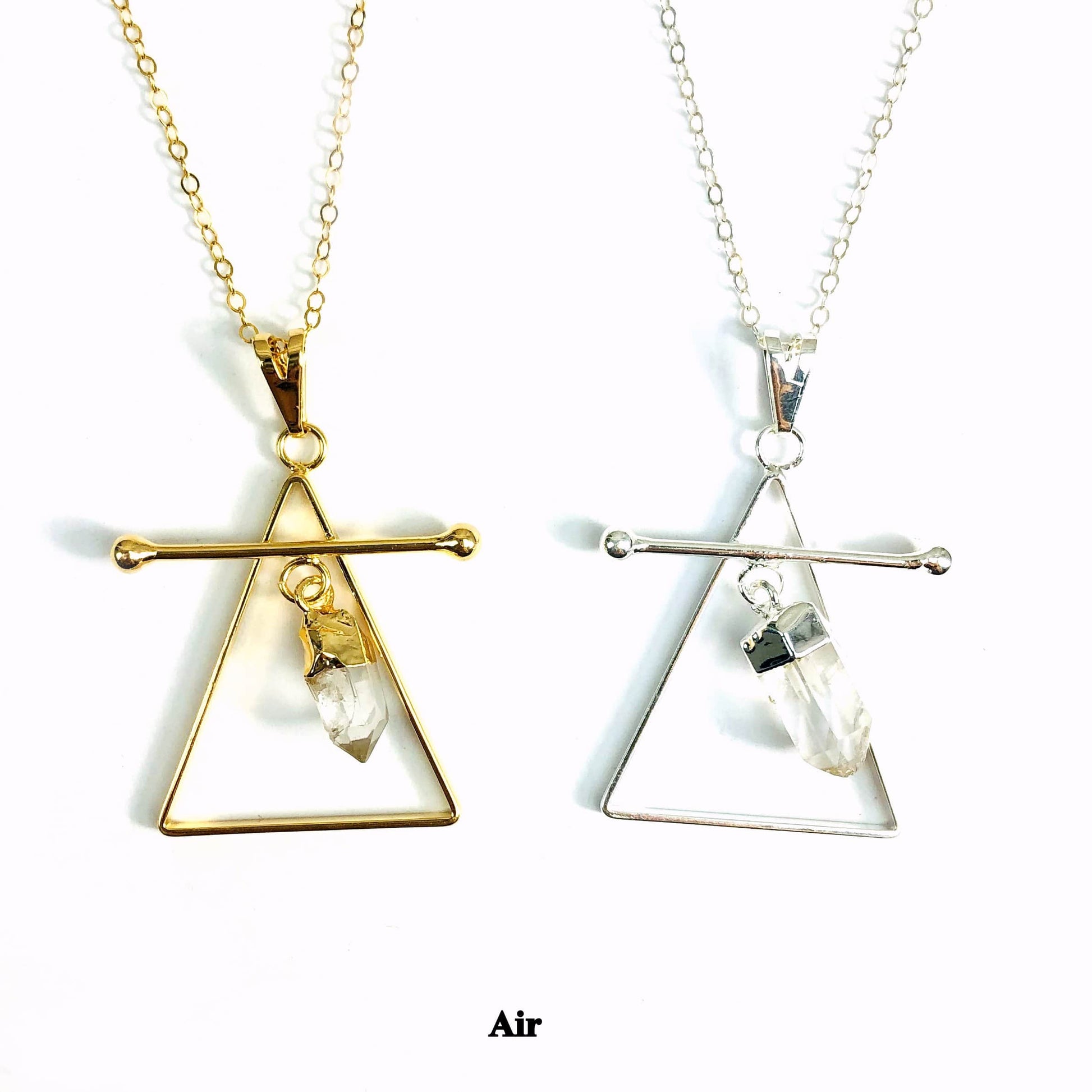 Gold and Silver element pendant air 