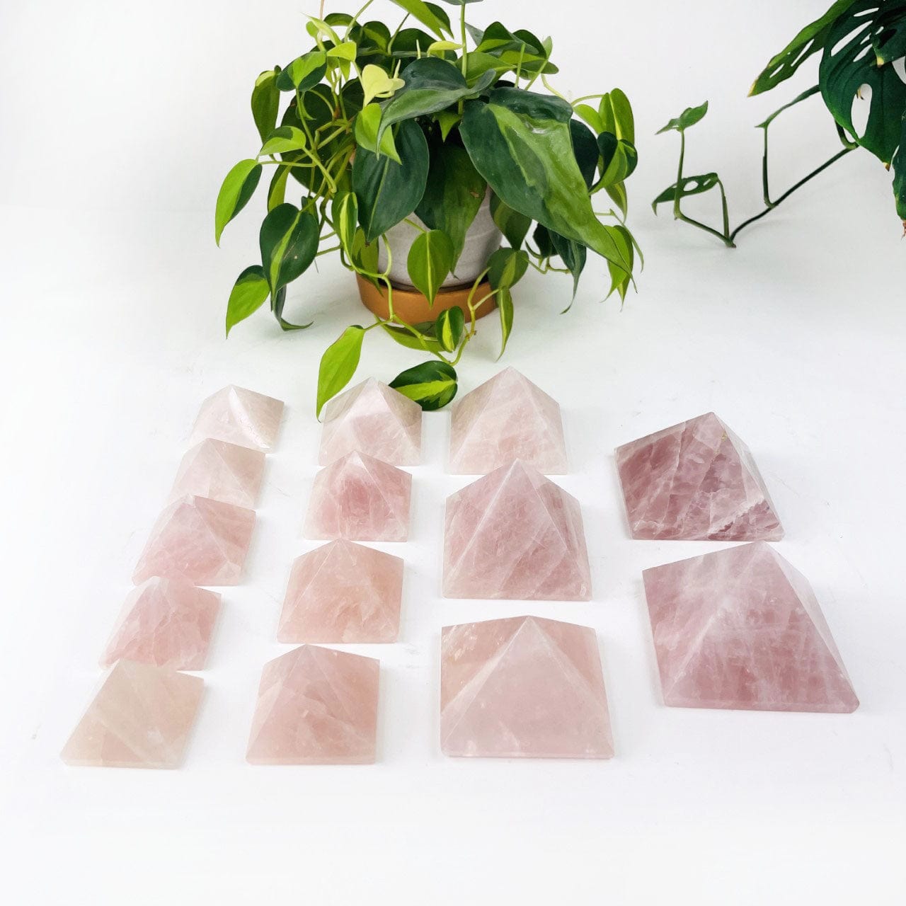 Rose Quartz Pyramids in various sizes available