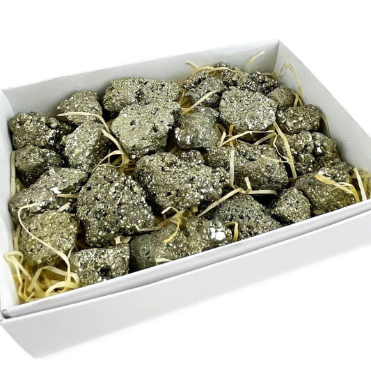 box of Rough Pyrite