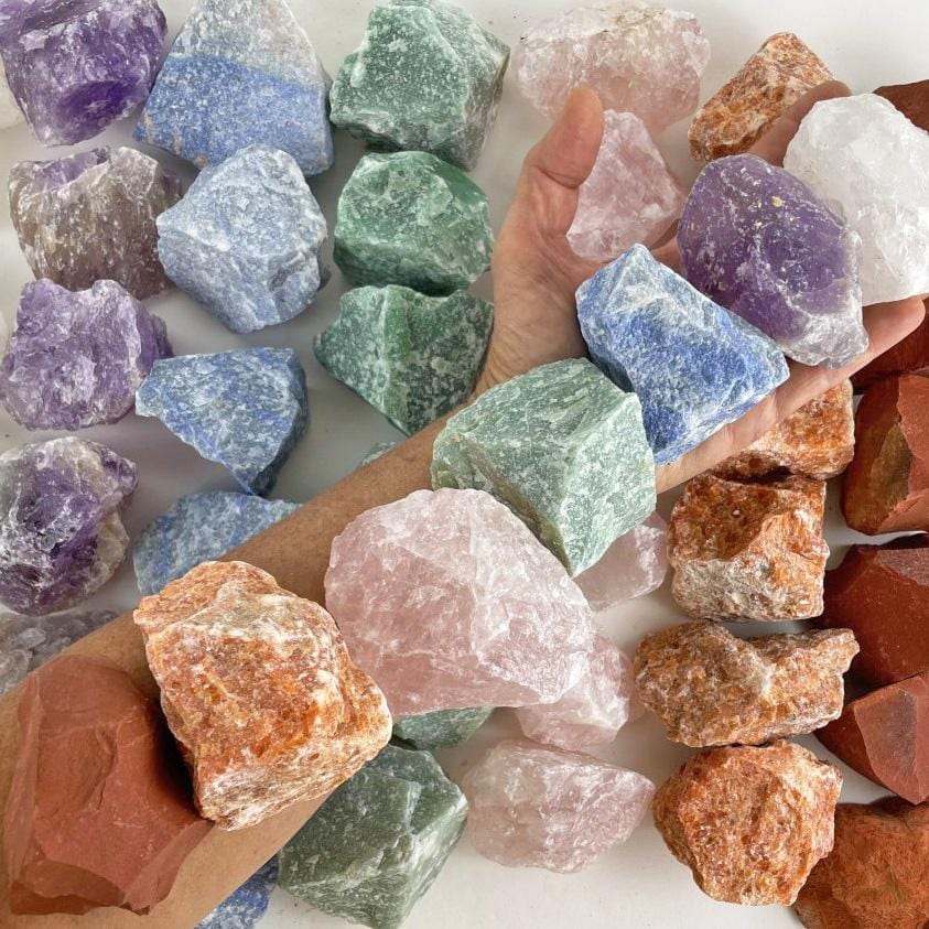 rough stones on arm for size reference 