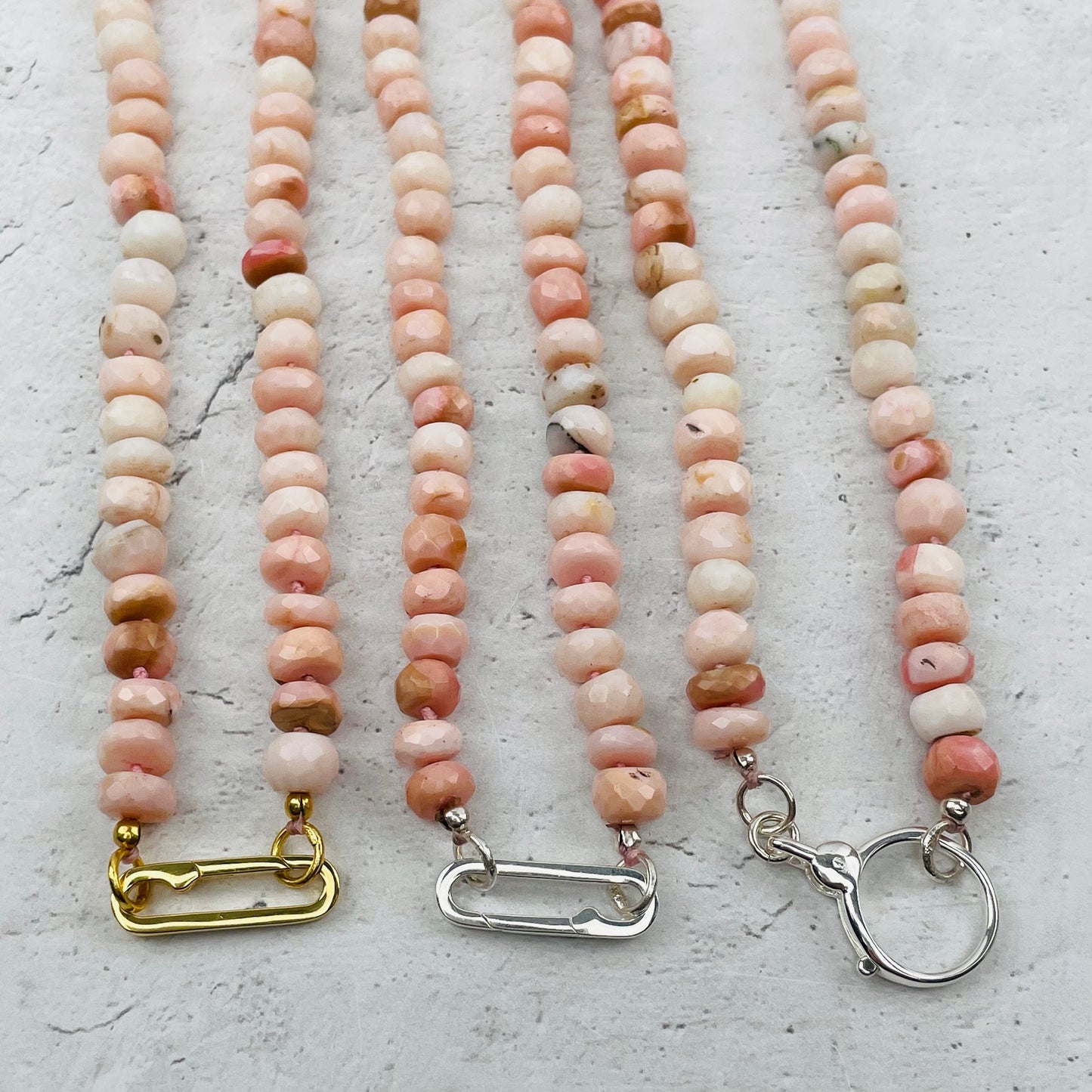 Pink Opal Candy Necklace - You Choose Style -